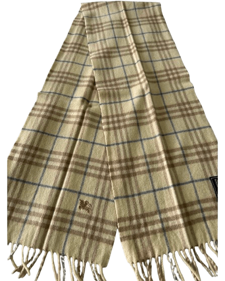 Burberry Burberrys Authentic Unisex Scarf Beige 100% Cashmere Size ONE SIZE - 2 Thumbnail
