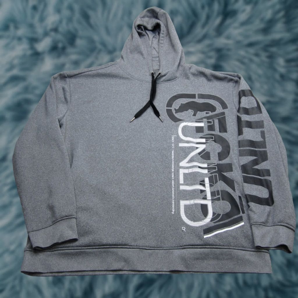 Ecko Unltd. Ecko Hoodie Mens 3XL Gray Rhino Print Skater Grunge Y2K AOP Pullover Sweatshirt Size US XXL / EU 58 / 5 - 1 Thumbnail