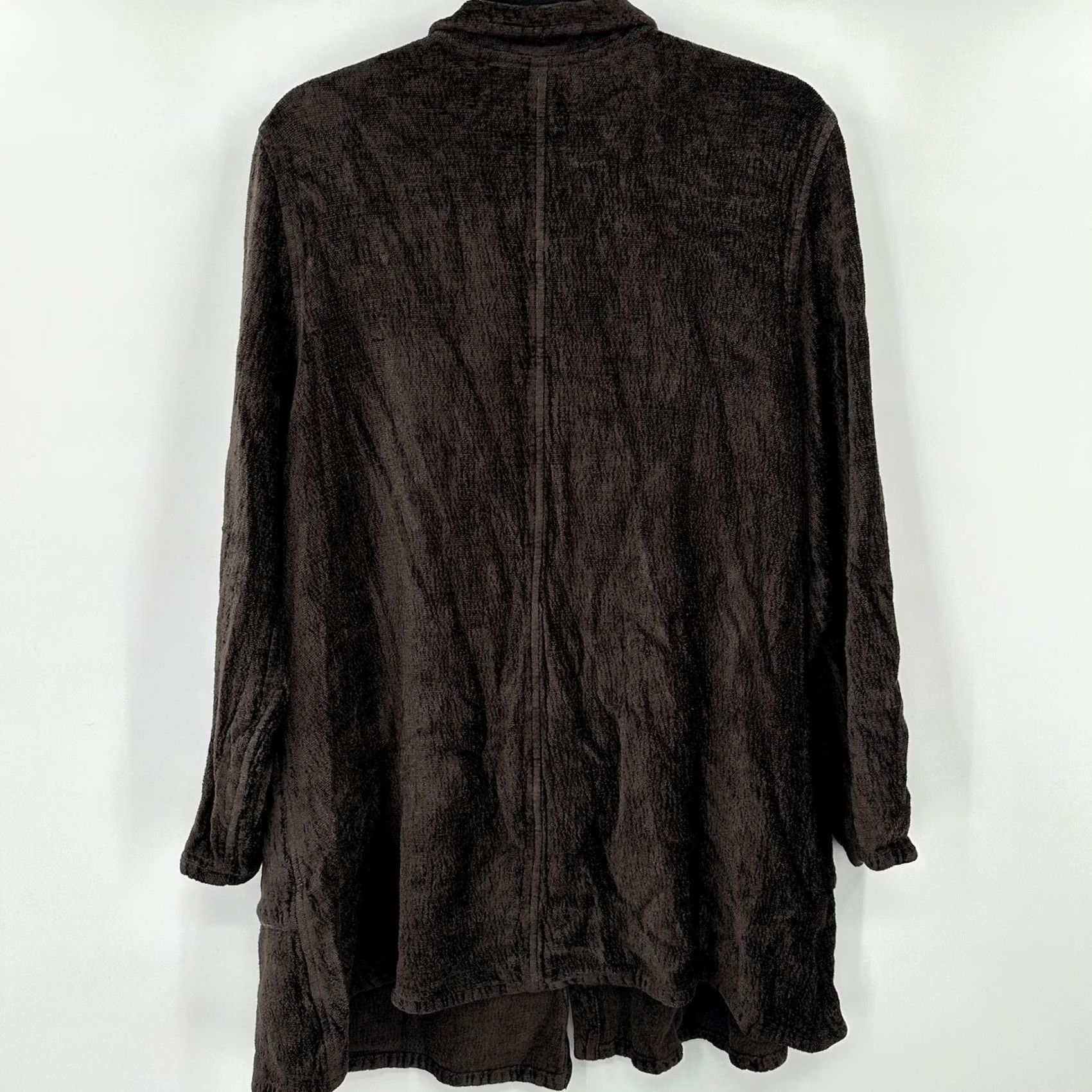 Vintage Kleen Brown Chenille Cardigan Jacket Womens XL Button Front Long Sleeve Pocket Size XL / US 12-14 / IT 48-50 - 7 Thumbnail
