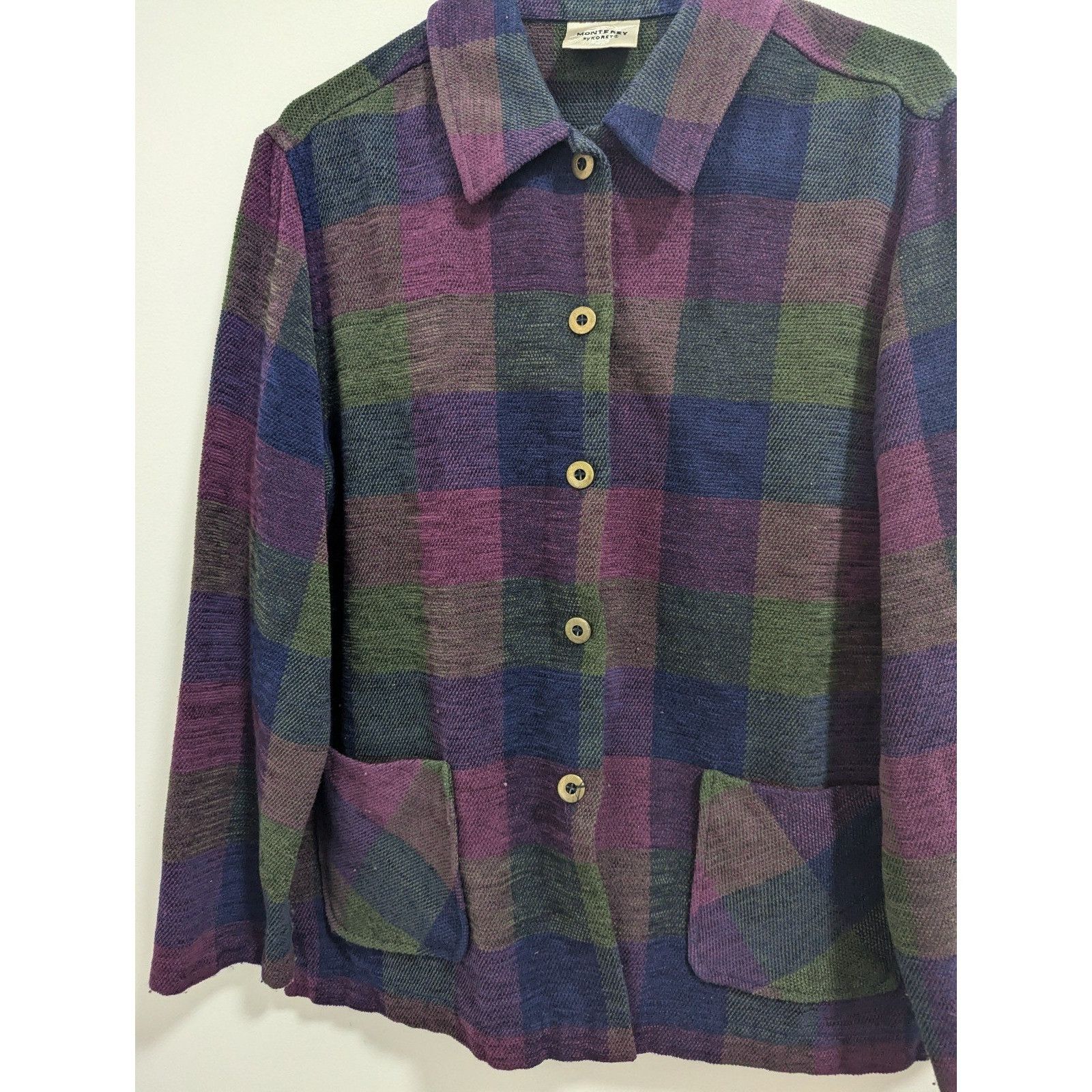 Other Monterey By Koret Button Up Shirt Top Jacket Multicolor Plai Size M / US 6-8 / IT 42-44 - 5 Thumbnail