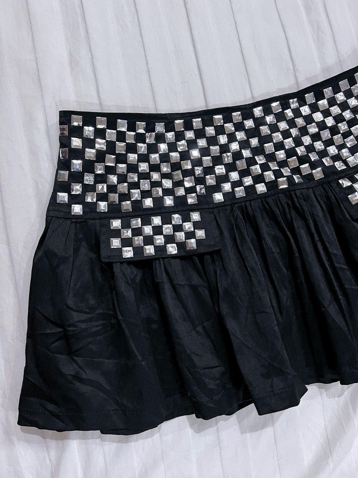 Japanese Brand Long Da pleated stud mini skirt 🖤🧛🏻‍♀️ Size 28" / US 6 / IT 42 - 7 Thumbnail