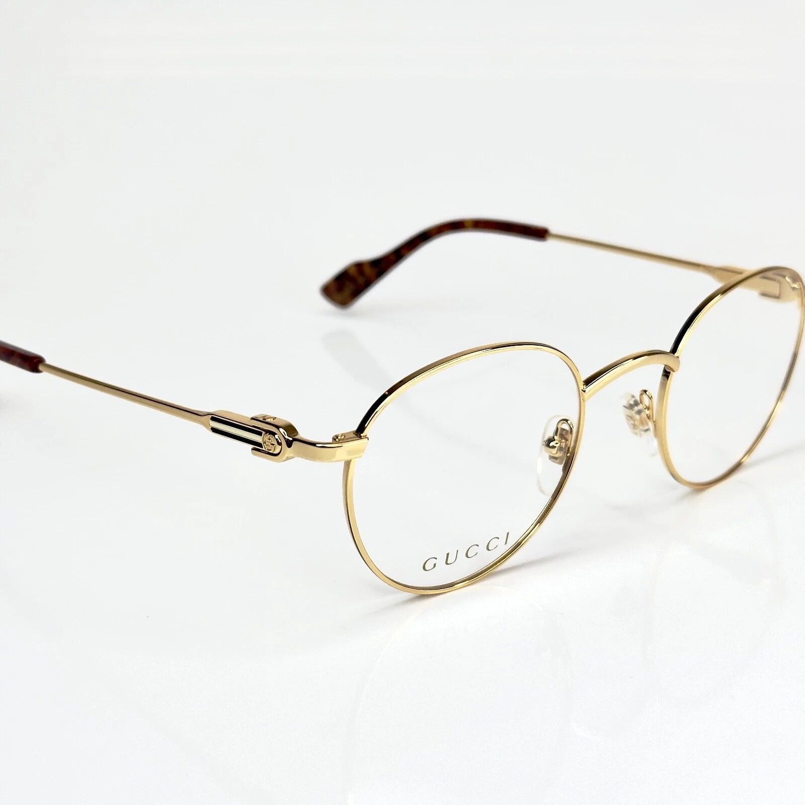 Gucci GUCCI GG1222O 1222 Gold Brown Web Eyeglass Optical Frame 003 Size ONE SIZE - 5 Thumbnail