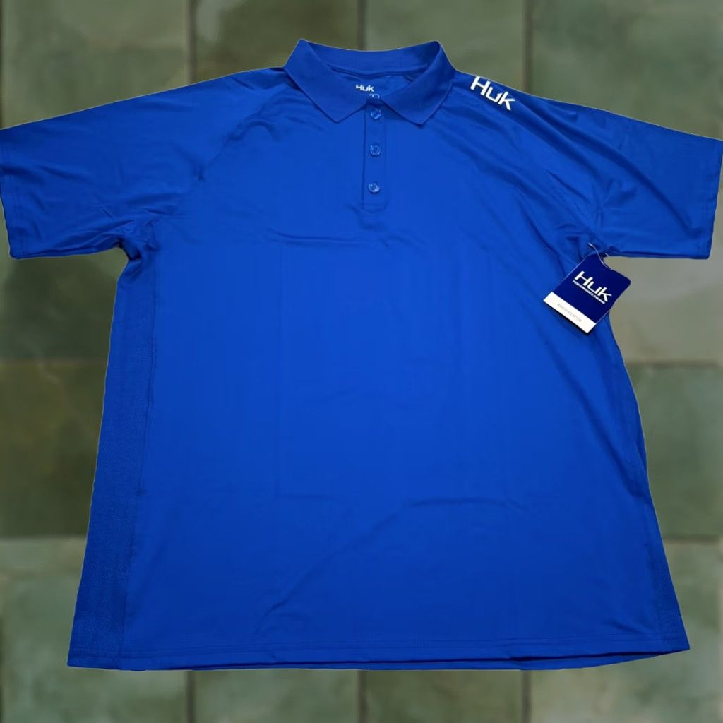Vintage Huk LoPro Polo Shirt Men's Sz Large Blue Short Sleeve NWT Size US L / EU 52-54 / 3 - 1 Thumbnail