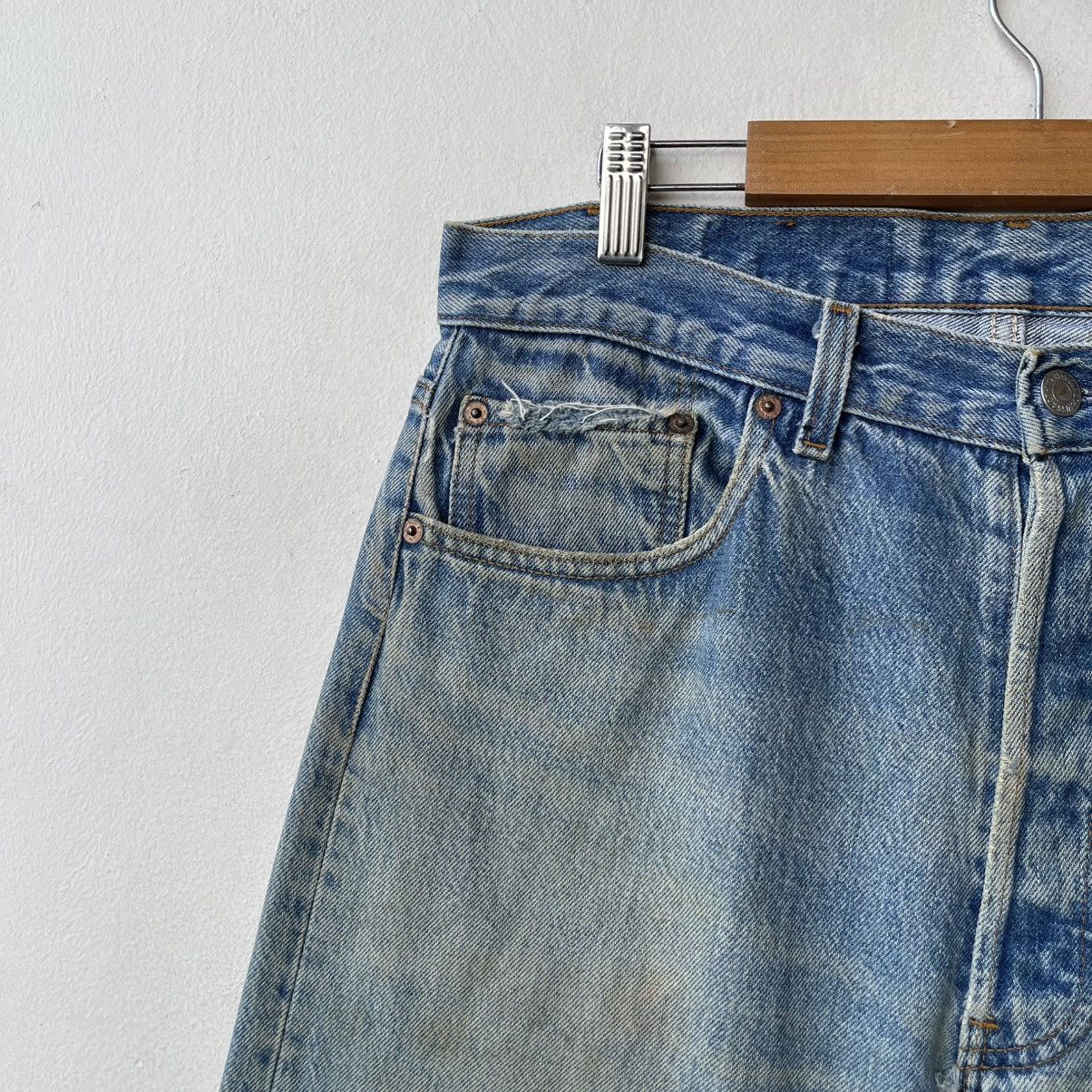 Levi's Vintage 80s Levi's 501 Denim Jeans Faded Distressed Size US 34 / EU 50 - 7 Thumbnail