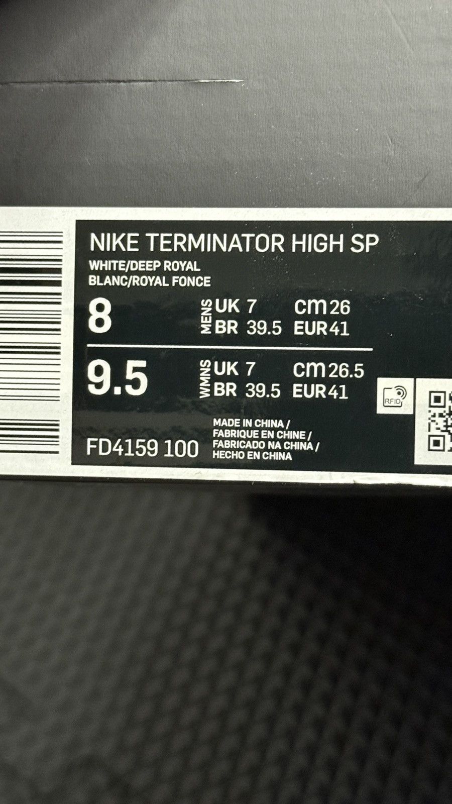 Comme des Garcons × Nike CDG × Nike Terminator High SP White / Royal Blue | 8m (NEW) Size US 8 / EU 41 - 7 Thumbnail