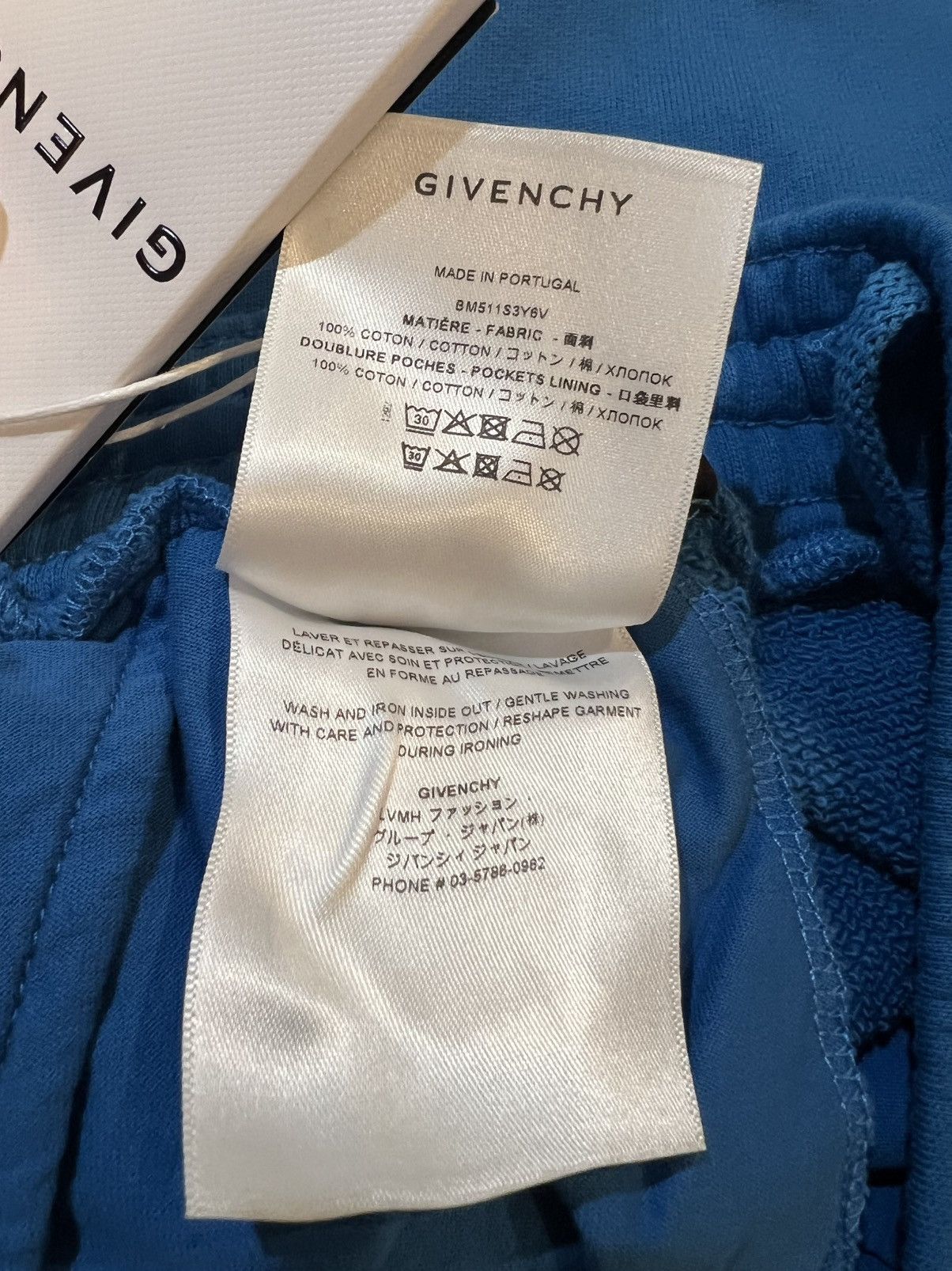 Givenchy $798 Givenchy Blue Runway Logo Shorts Medium Size US 34 / EU 50 - 6 Thumbnail