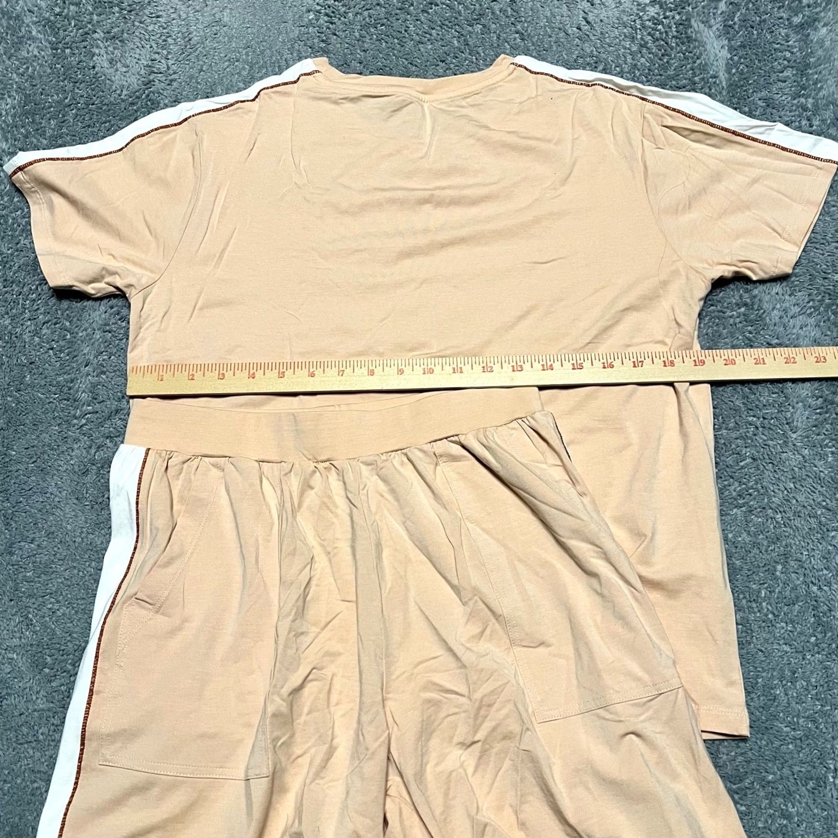 Vintage NACHILA Pajamas Womens Medium Bamboo Short Sleeve Shorts Pajama Set Orange M Womens Pajama Set Size 32" / US 10 / IT 46 - 4 Thumbnail