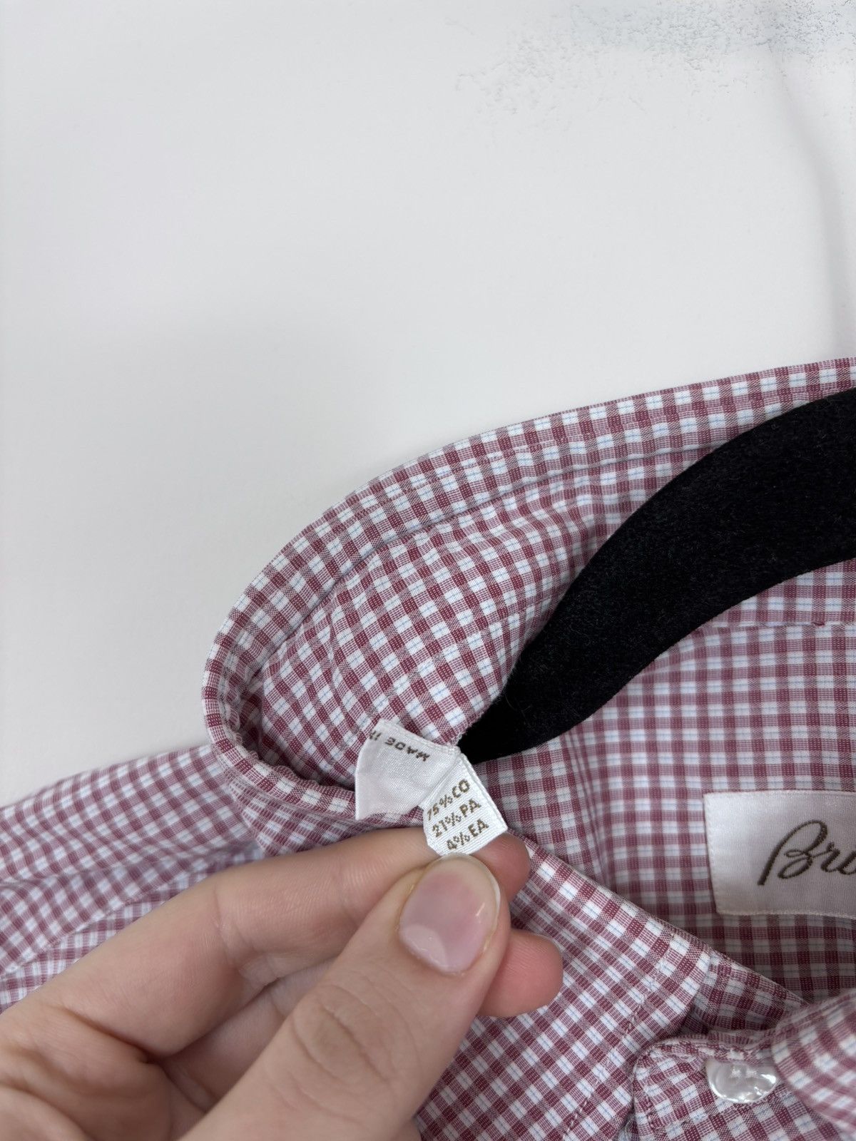 Brioni Brioni Men’s Micro Check Pink Button Down Long Sleeve Shirt Size US L / EU 52-54 / 3 - 10 Thumbnail