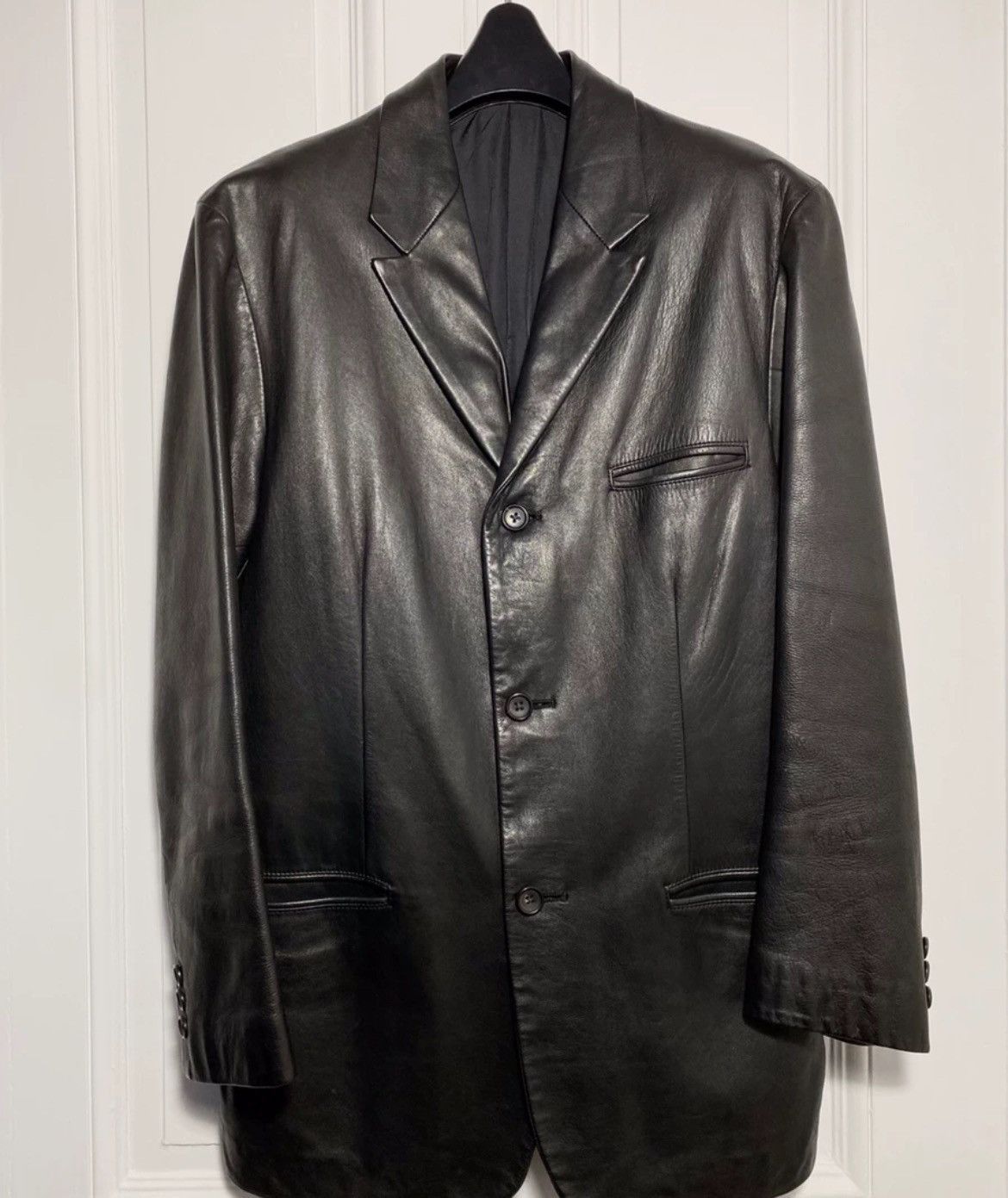Yohji Yamamoto Yohji Yamamoto Aw97 Leather Suit Jacket - DMC | Grailed