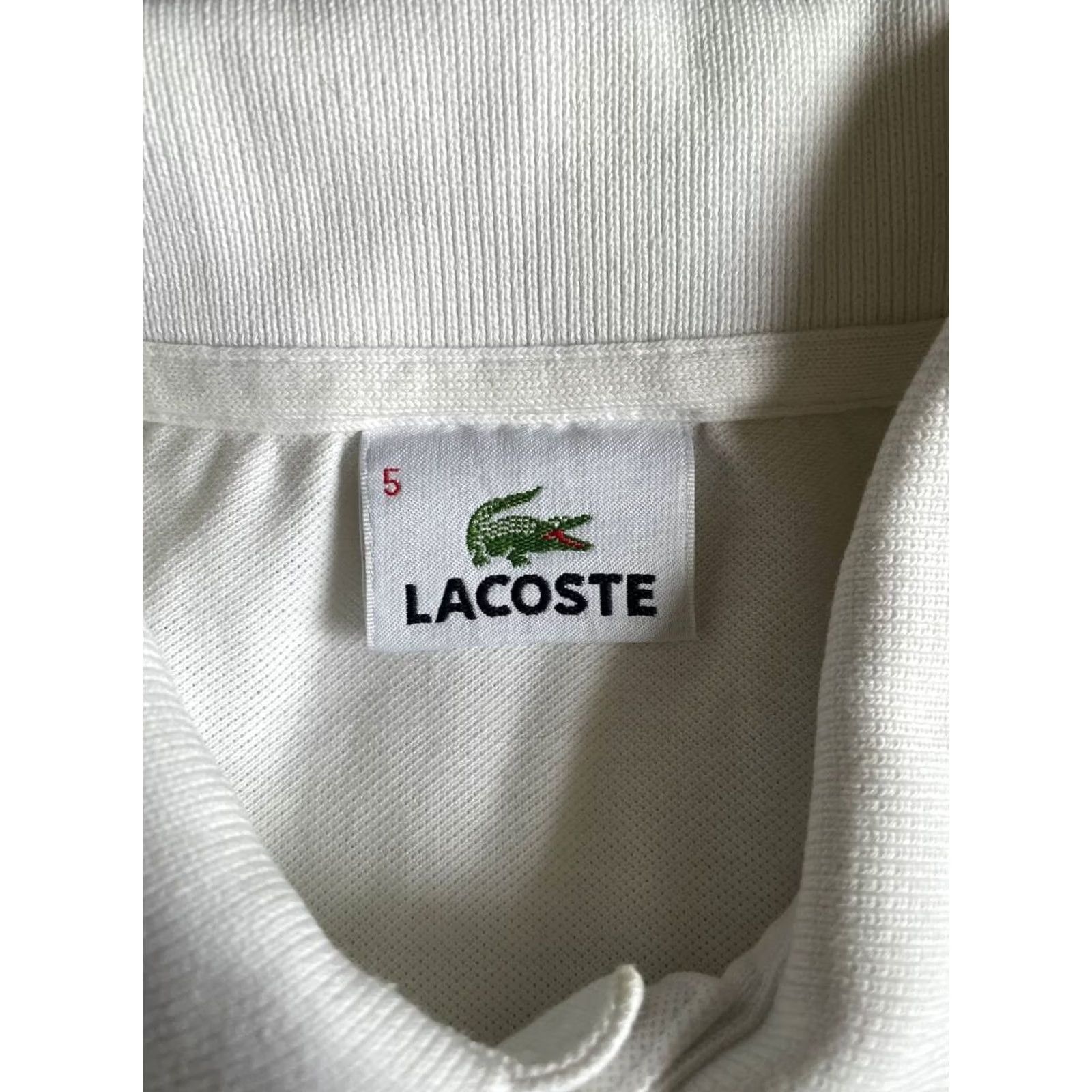 Lacoste Lacoste Polo Shirt Mens Golf White Cotton Short Sleeve Collared Size L Size US L / EU 52-54 / 3 - 3 Thumbnail