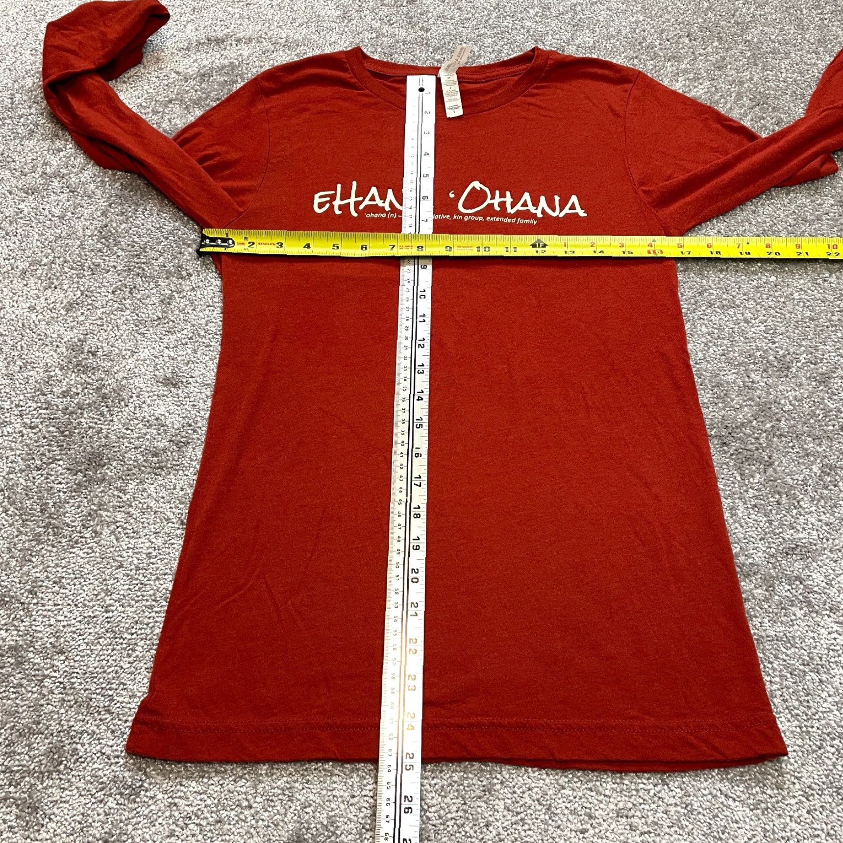 Vintage Bella + Canvas Shirt Unisex Adults S Orange Long Sleeve Crew Neck Hawaiian Logo 3001 Size US S / EU 44-46 / 1 - 5 Thumbnail