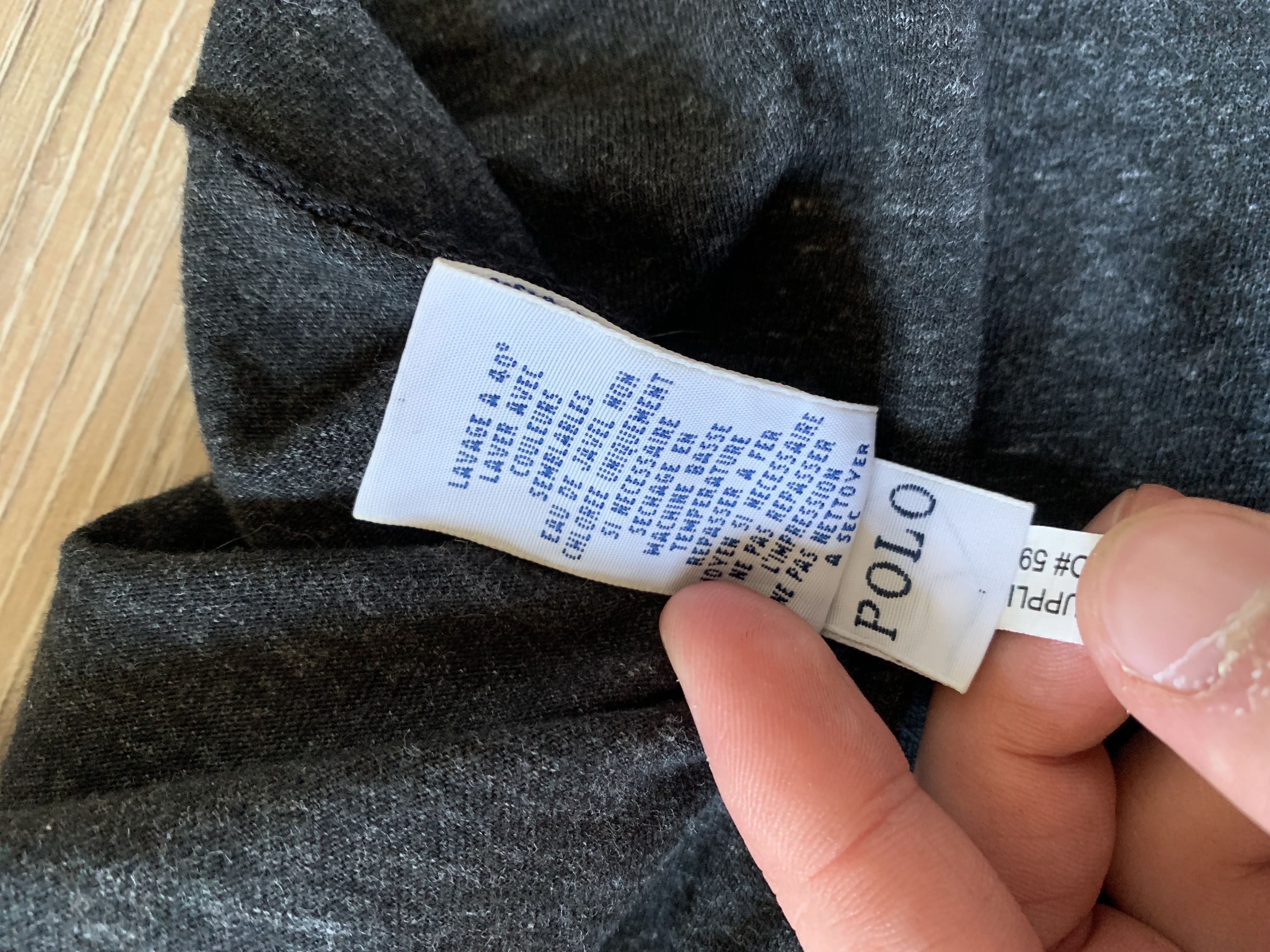 Polo Ralph Lauren Polo Ralph Lauren Grey Basic Cotton T-Shirt Size US L / EU 52-54 / 3 - 7 Thumbnail
