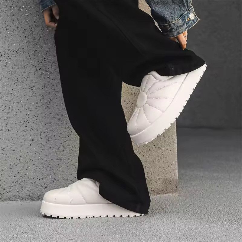 Japanese Brand Minimalist Quilted Platform Slip-On Mules | Padded Lug Sole Size US 9 / EU 42 - 6 Thumbnail