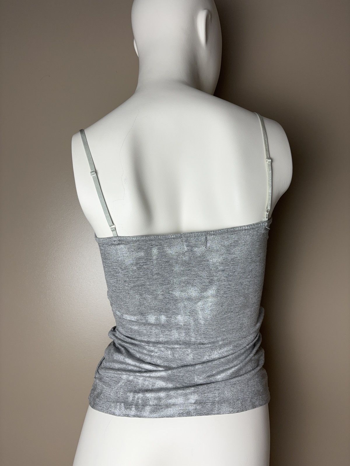 Vintage Glamour sexy silver tank top coquette style Size XS / US 0-2 / IT 36-38 - 5 Thumbnail