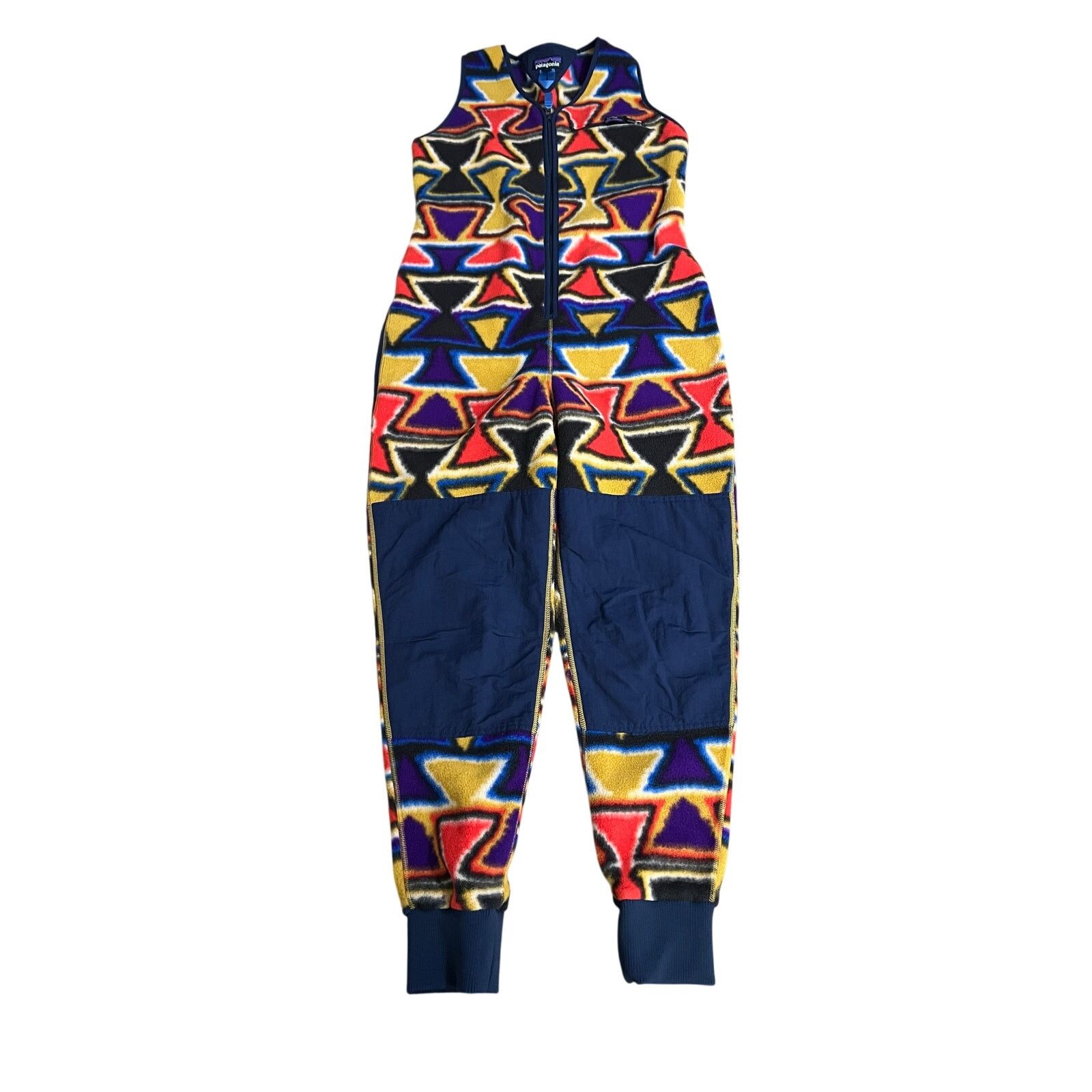 Patagonia Patagonia Synchilla Patched Jumpsuit Medium Aztec Print Size 28" / US 6 / IT 42 - 16 Thumbnail