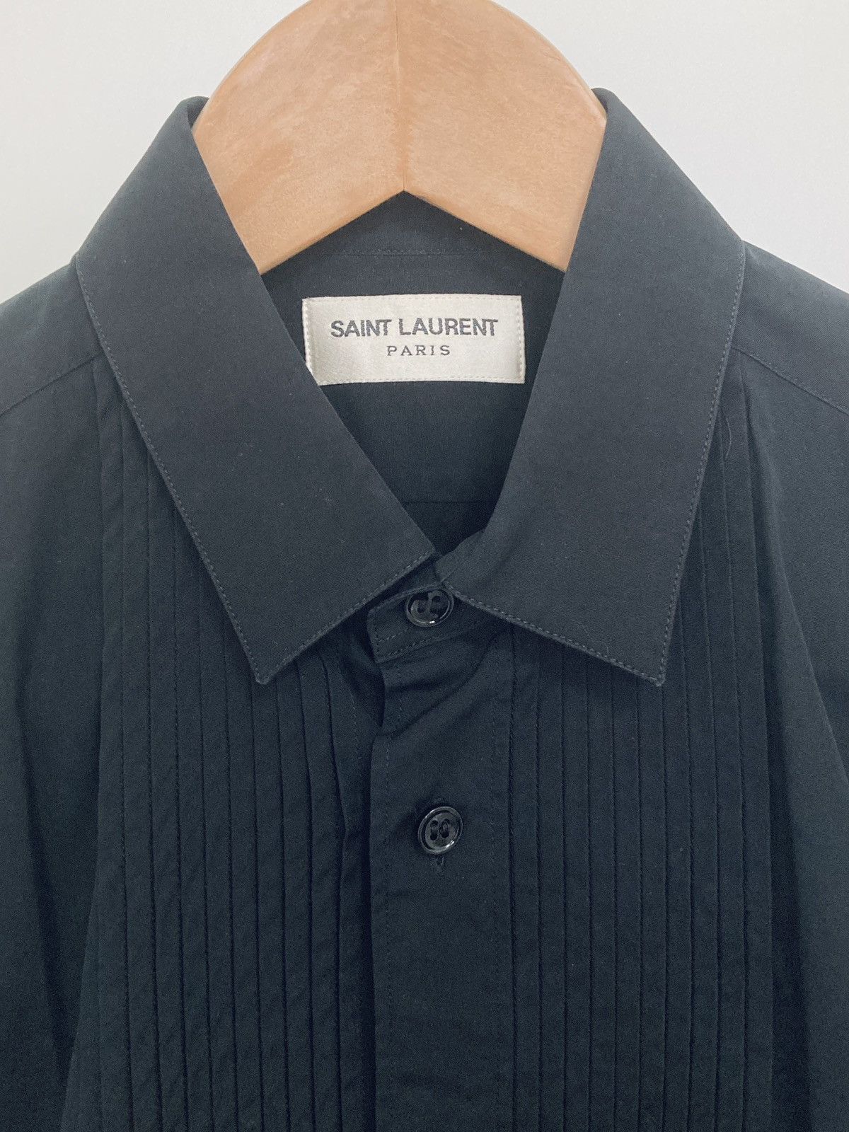 Saint Laurent Paris SAINT LAURENT PARIS BY HEDI SLIMANE PLEATED BIB TUXEDO SHIRT Size 38R - 6 Thumbnail