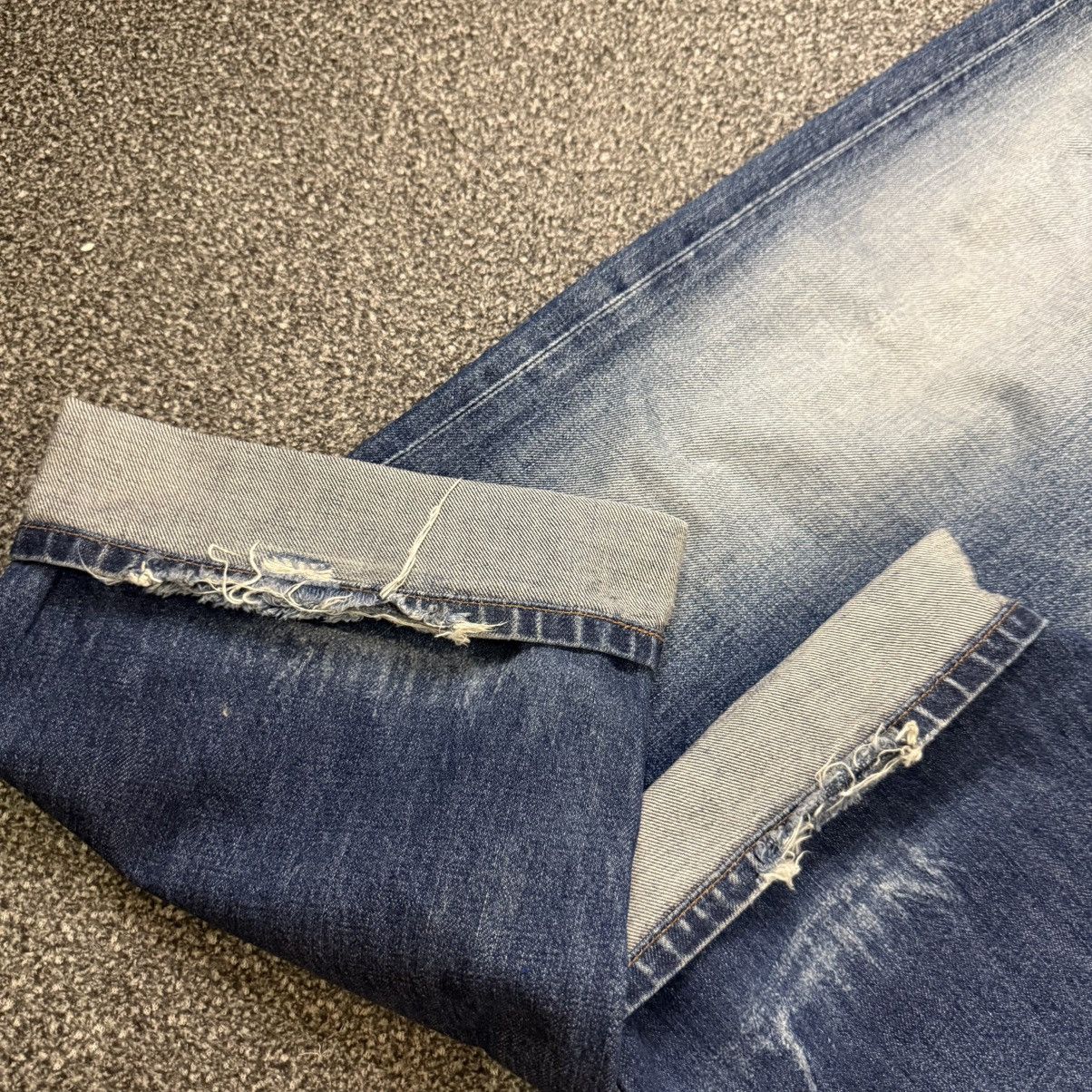 Wrangler Vintage Wideleg Wrangler Blue Bell Selvedge Aging Wash Denim Size US 32 / EU 48 - 6 Thumbnail