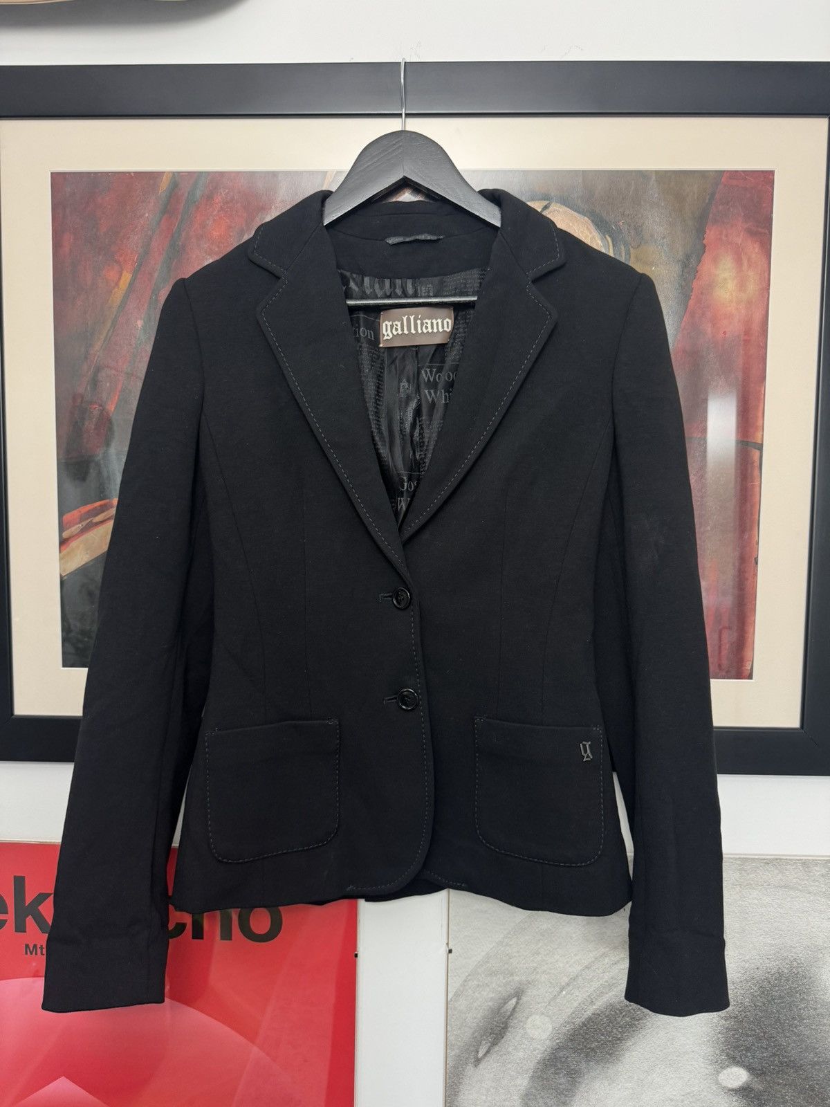 John Galliano John Galliano Button Blazer Black Avant Garde Designer Size S / US 4 / IT 40 - 1 Thumbnail