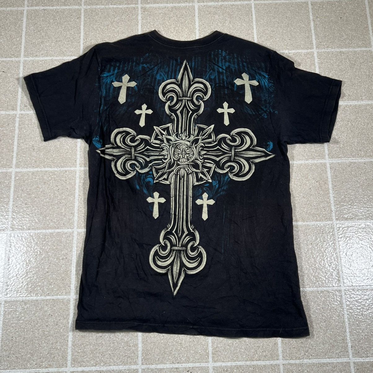 Other MMA Elite Shirt Mens Large Blue Black Cross Spellout Tee Y2K Size US L / EU 52-54 / 3 - 4 Thumbnail