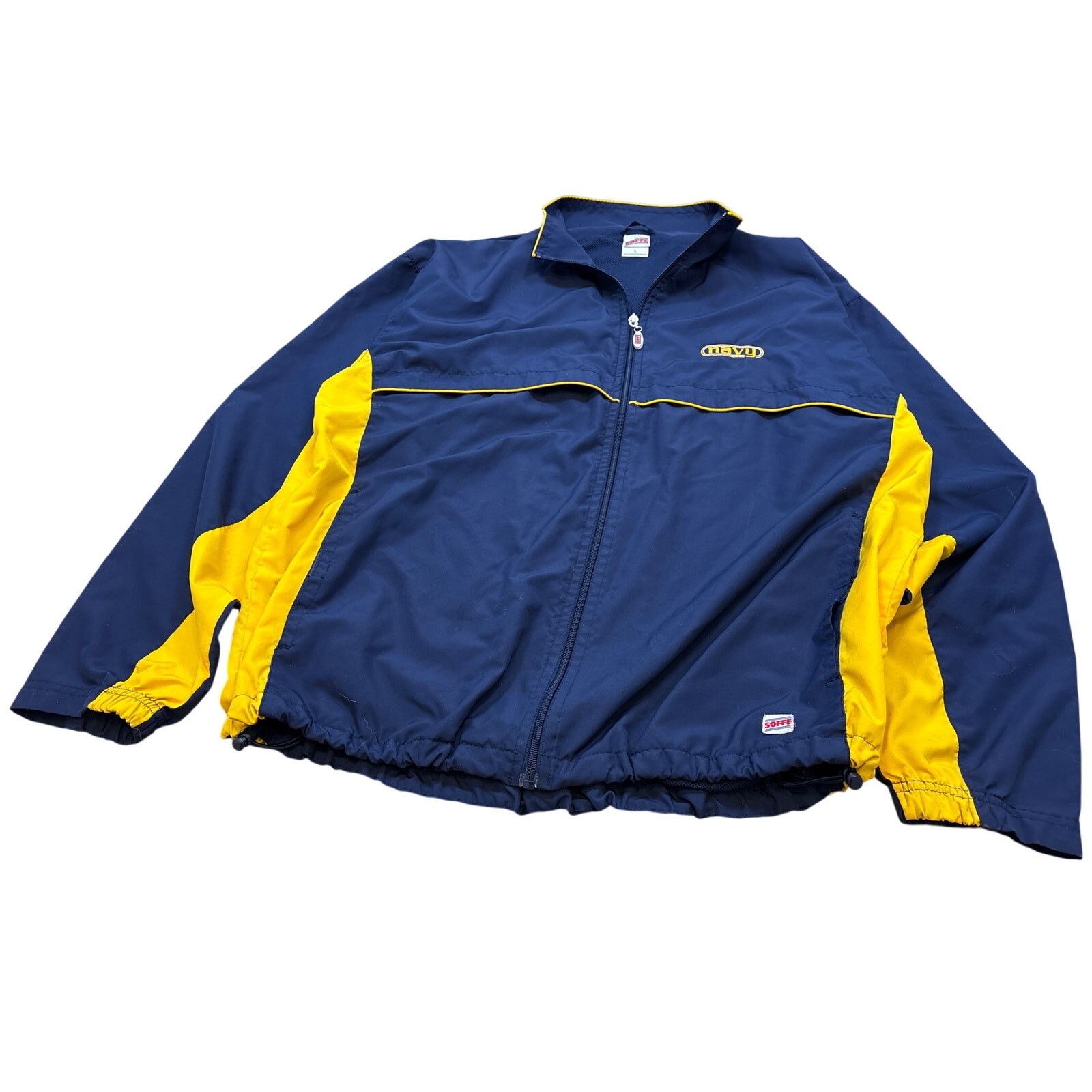 Naval Clothing Factory Vintage US Navy Windbreaker Blue yellow military y2k jacket Size US XL / EU 56 / 4 - 4 Thumbnail