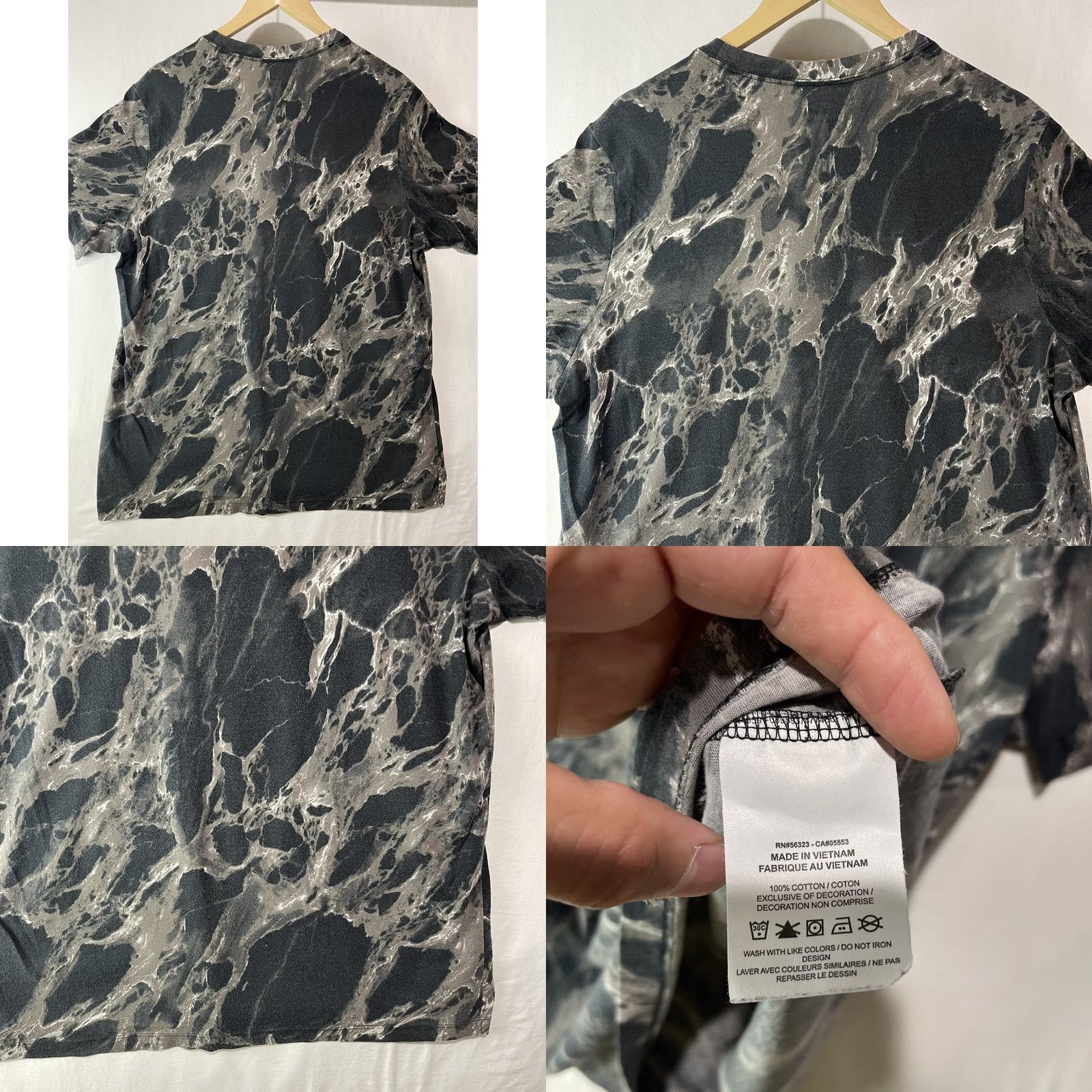 Nike Nike Shirt Mens XL Black Swoosh Marble Tee CD1282-010 Size US XL / EU 56 / 4 - 8 Thumbnail