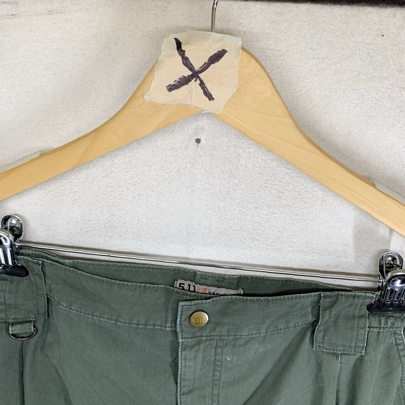 Vintage 5.11 Tactical Pants Men 42x30 Army Green Cargo Outdoor Ripstop Workwear Size US 42 / EU 58 - 3 Thumbnail