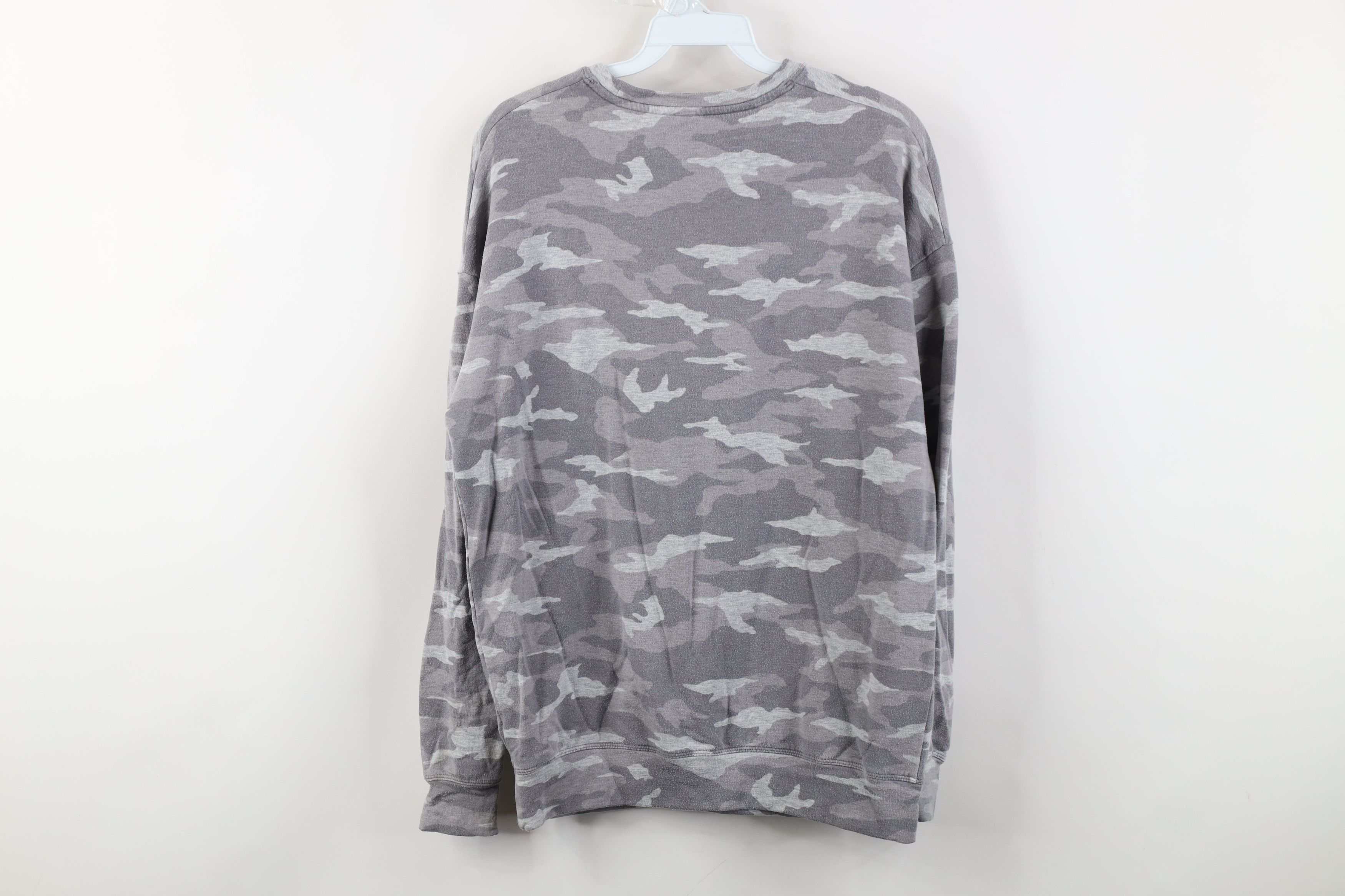 Athleta Athleta Camouflage French Terry Crewneck Sweatshirt Gray Size XS / US 0-2 / IT 36-38 - 9 Thumbnail