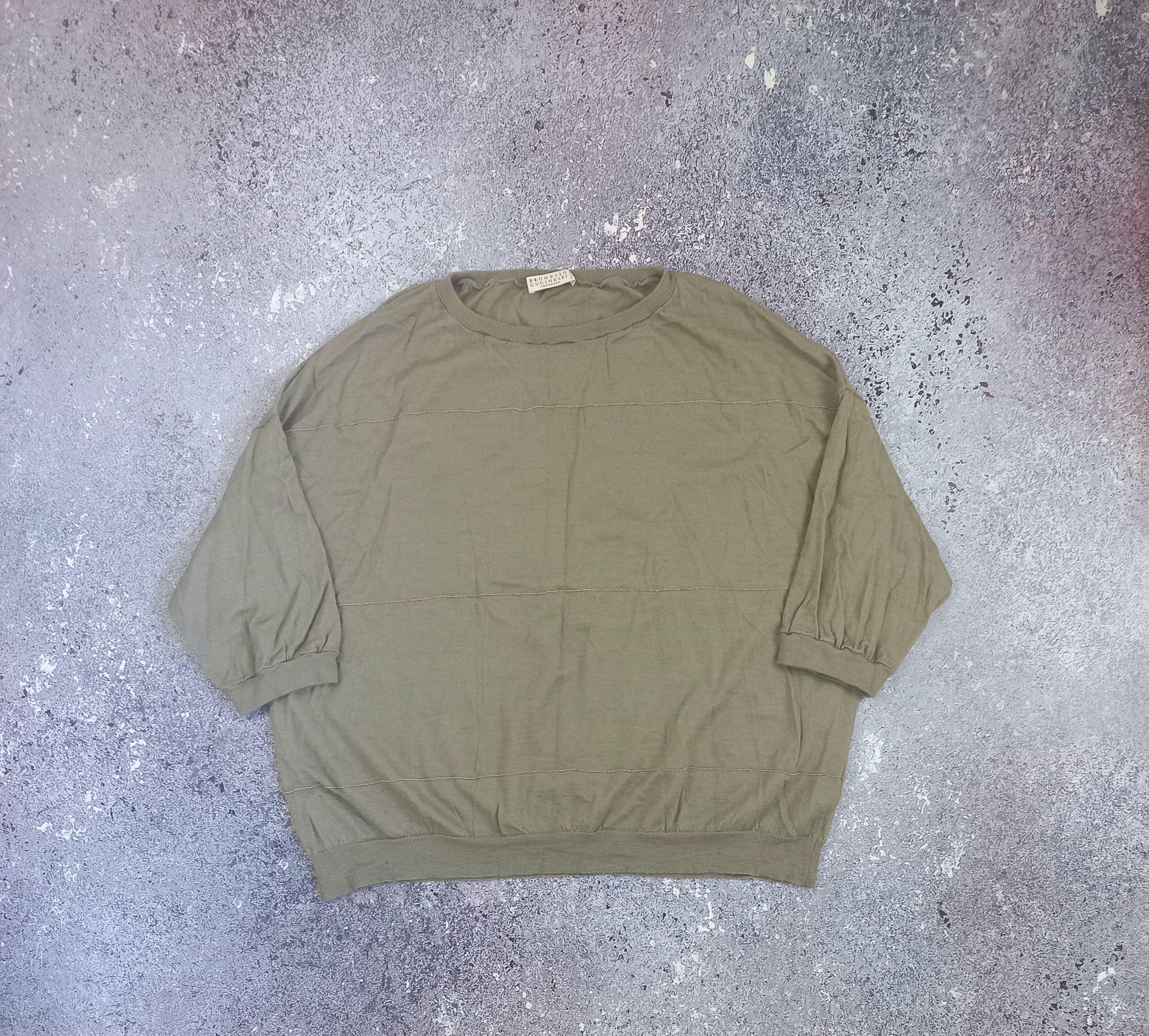 Brunello Cucinelli Brunello Cucinelli Sweater Cashmere Beige L Size L / US 10 / IT 46 - 1 Thumbnail