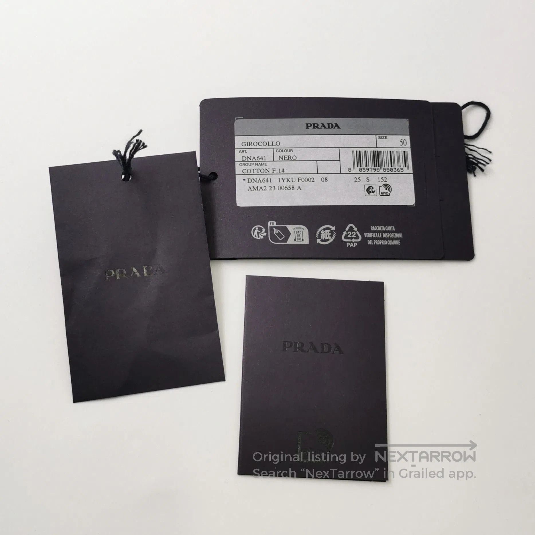 Prada Cotton Solid Round Neck Sweater L.