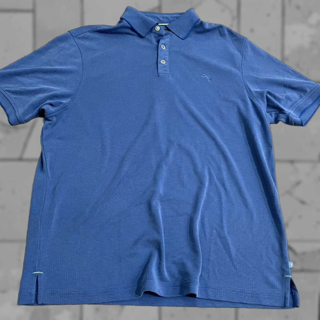 Tommy Bahama Tommy Bahama Polo Shirt Blue Polyester Mens Size L Size US L / EU 52-54 / 3 - 1 Thumbnail