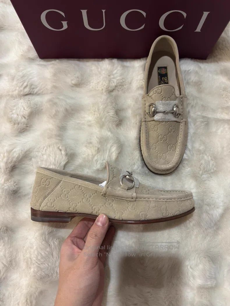Gucci Guicci Full Print Suede Loafers Size US 6 / EU 39 - 3 Thumbnail