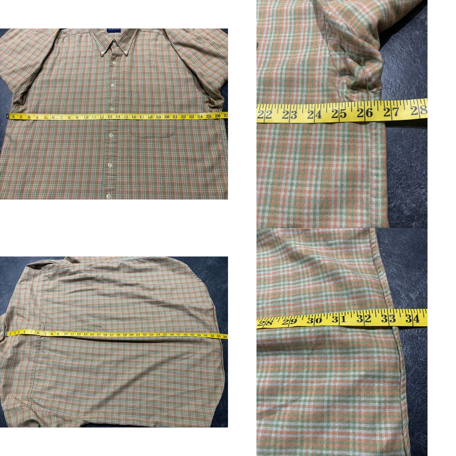 Gant GANT Mens XL Check Button Up Long Sleeve Preppy Plaid Twill Shirt Blue Multicolor Size US XL / EU 56 / 4 - 8 Thumbnail