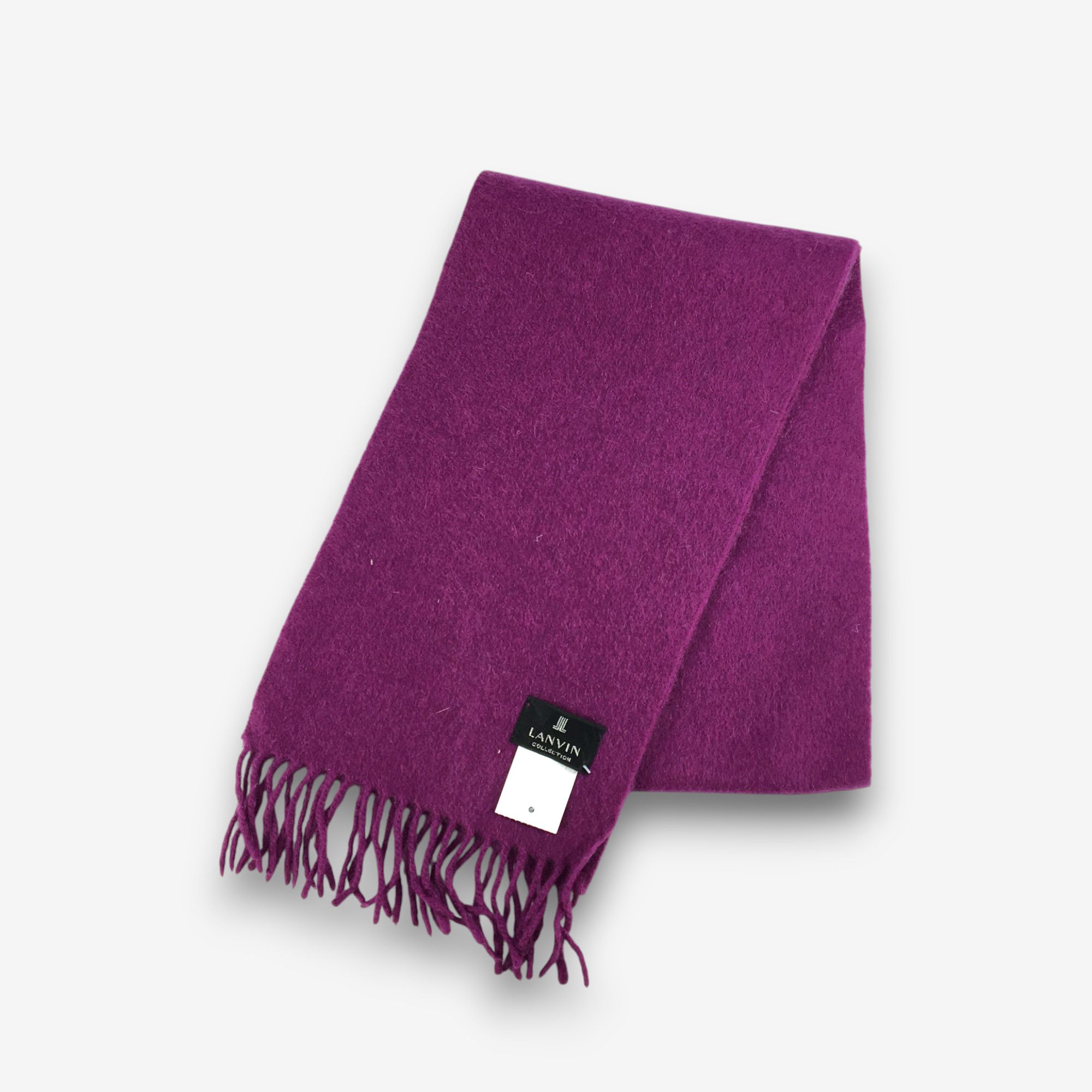 Lanvin Vintage Lanvin Scarf Fringe Muffler Wool Scarves Size ONE SIZE - 3 Thumbnail