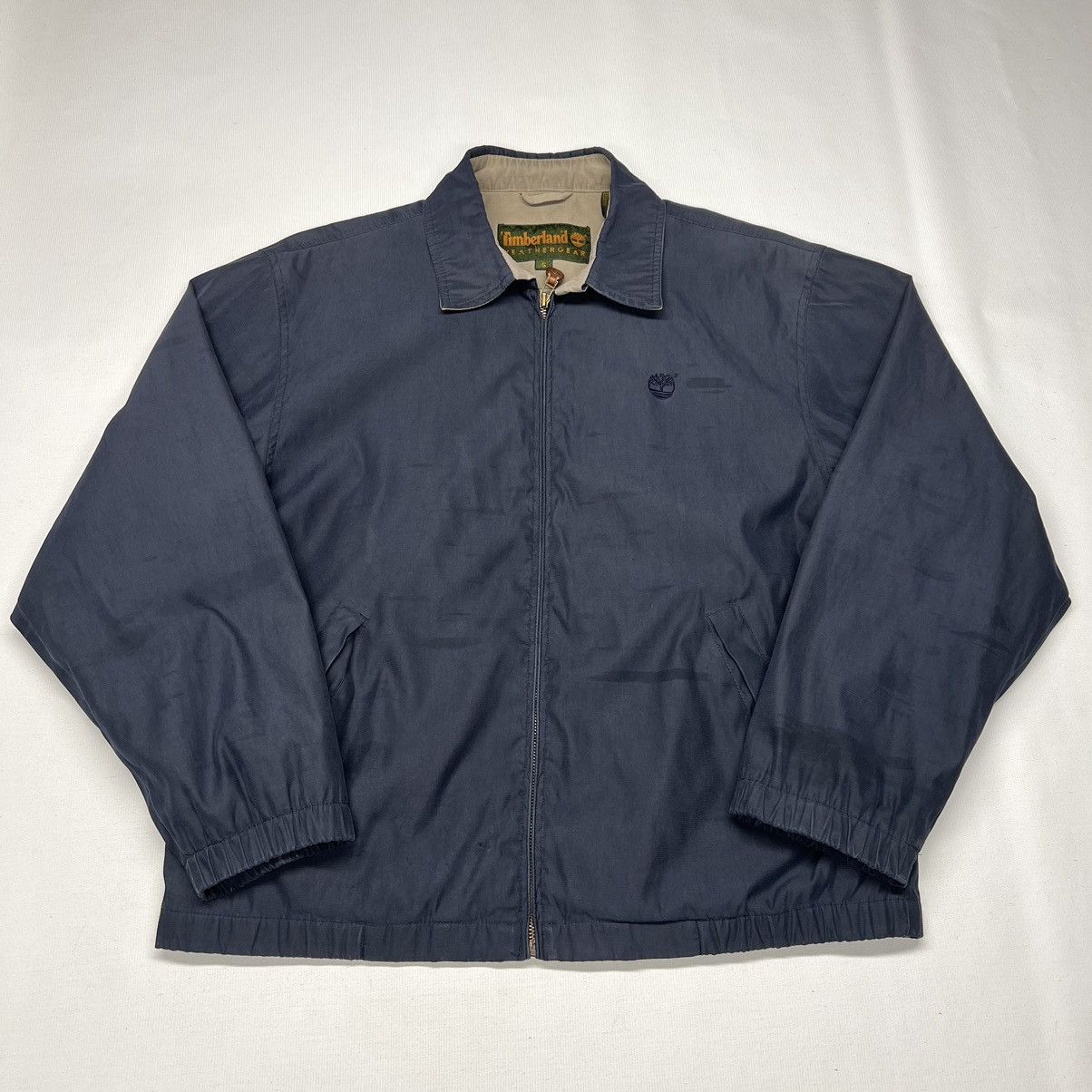 Timberland × Vintage Timberland Jacket Blue Chore Workwear Coat Zip Weathergear Size US S / EU 44-46 / 1 - 1 Thumbnail