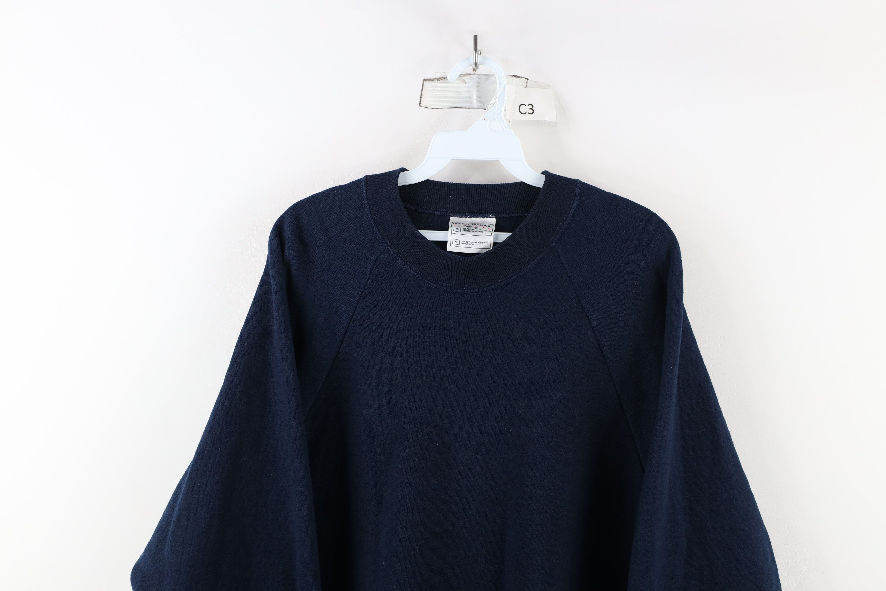 Vintage Vintage 90s Streetwear Heavyweight Crewneck Sweatshirt Blue Size US XL / EU 56 / 4 - 2 Thumbnail