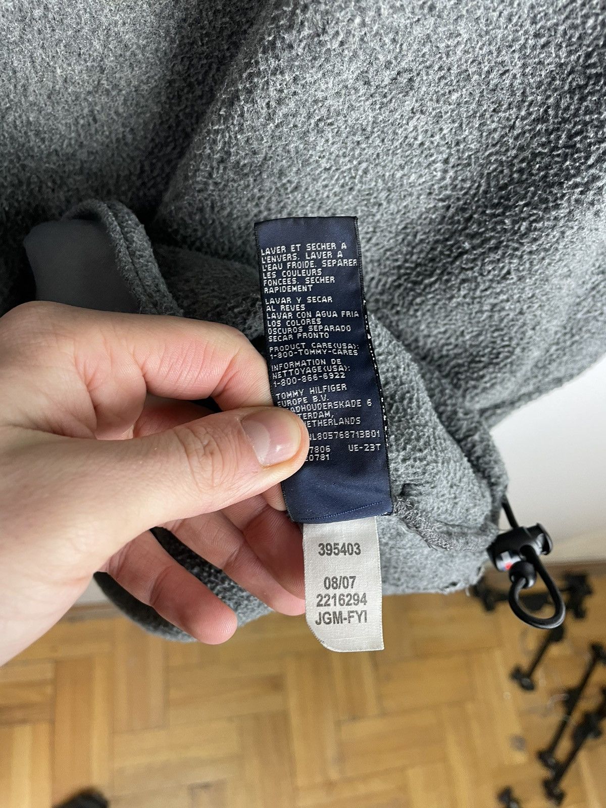 ジップ Tommy Hilfiger Vintage 1/4 Zip Fleece Sweatshirt Grey SizeXL