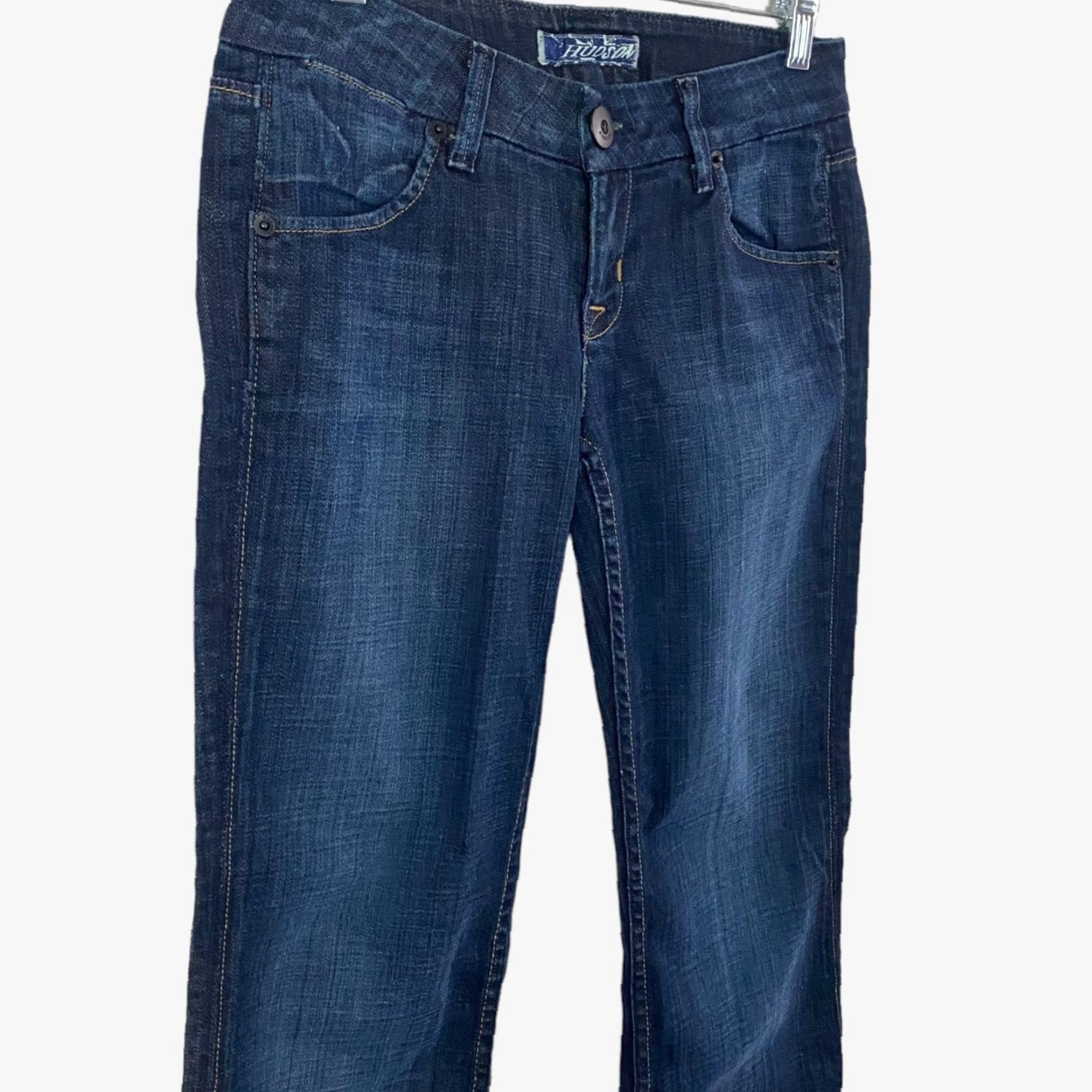 Hudson Hudson Jeans Women Bootcut Denim Low-Rise 26 Blue Dark Wash Stretch Size 26" / US 2 / IT 38 - 4 Thumbnail