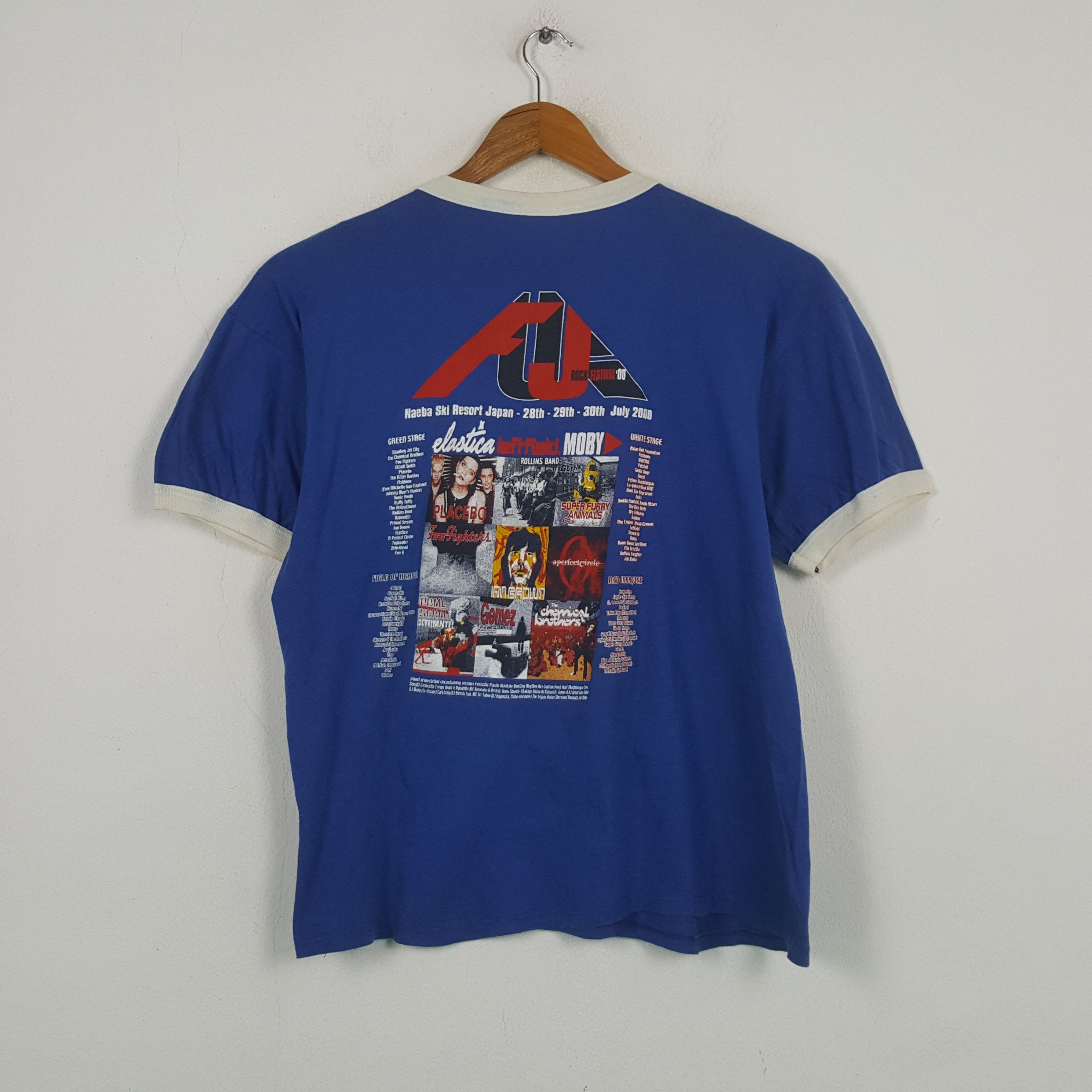 Vintage FUJI ROCK FESTIVAL 2000 Britpop Band T-shirt 31