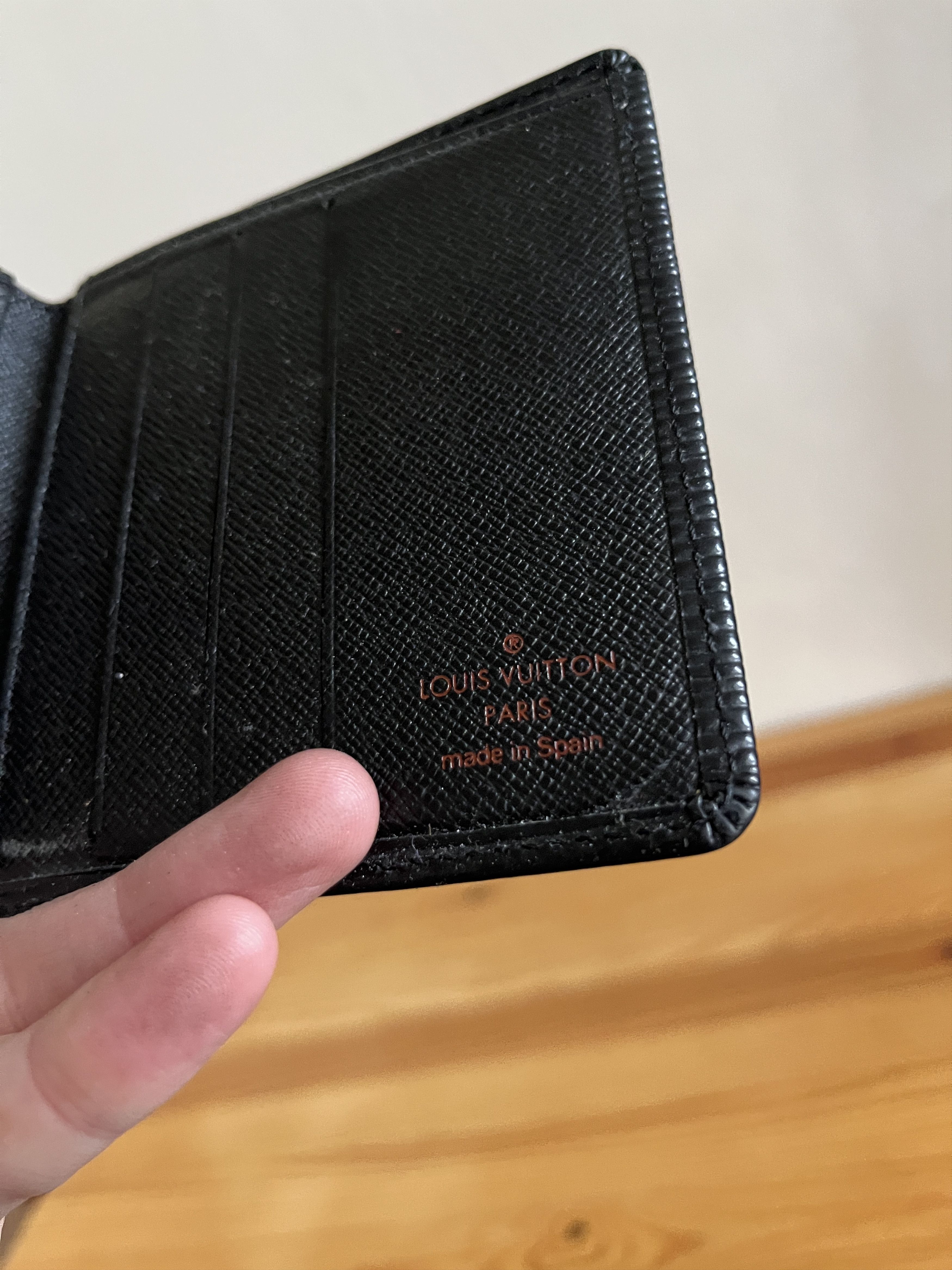Louis Vuitton Black Epi Leather Wallet Single Fold Size ONE SIZE - 3 Thumbnail