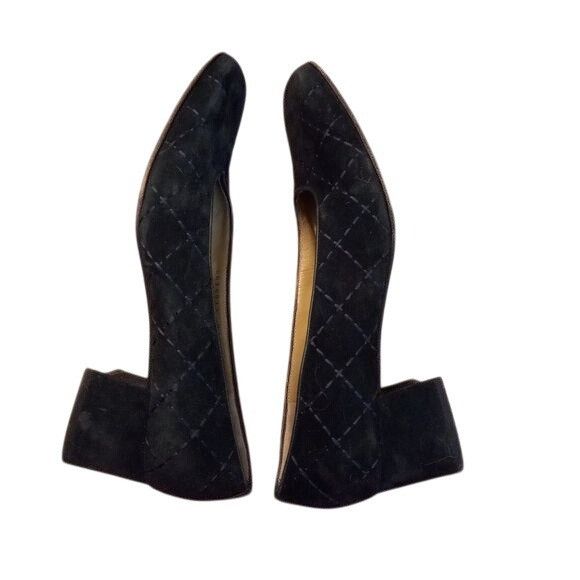 Salvatore Ferragamo Salvatore Ferragamo Size 8 B Black Quilted Square Toe Block Size US 8 / IT 38 - 6 Thumbnail