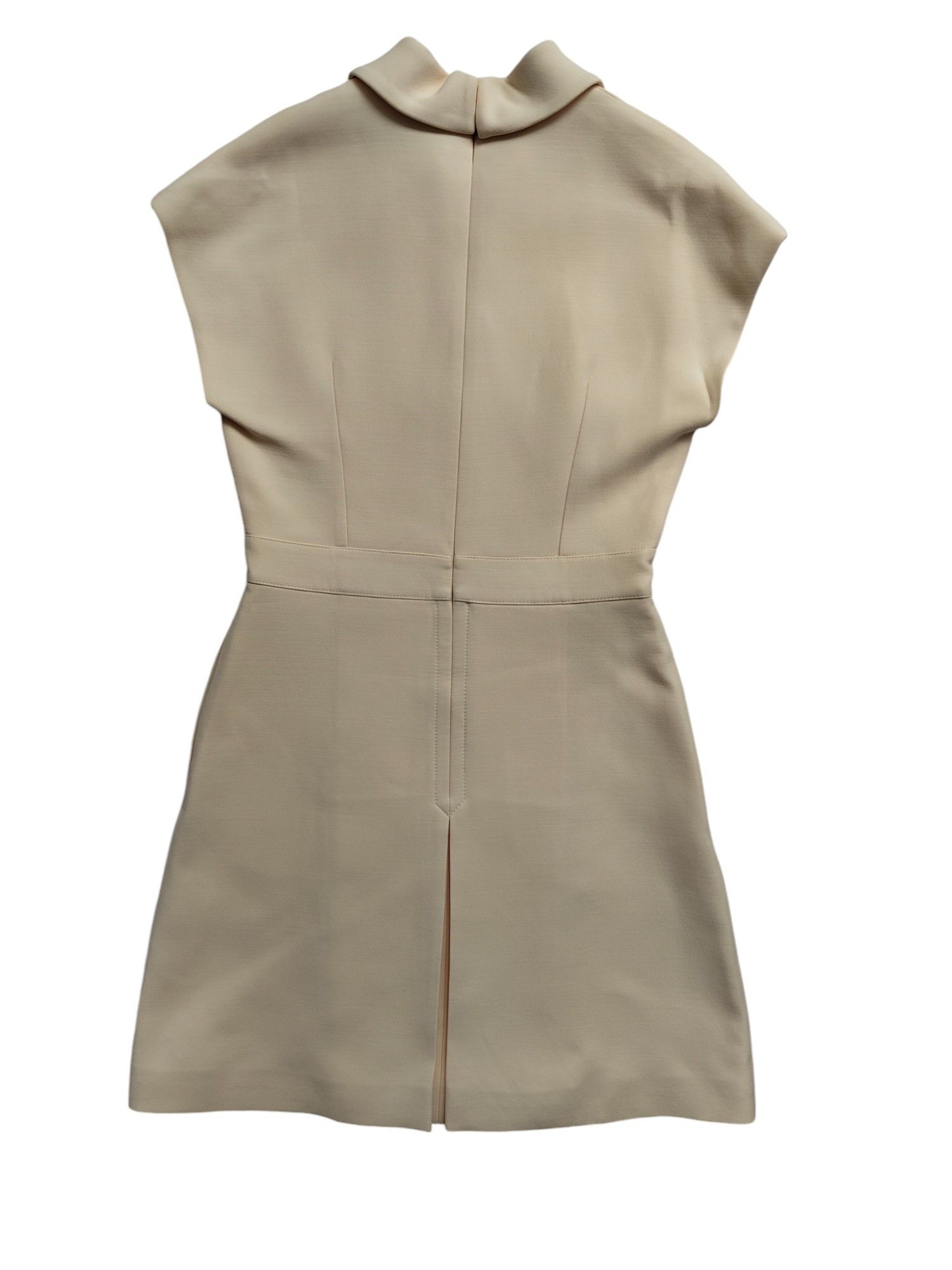 Dior Creme V-Neck Dress With 2 Side Pockets Size XS / US 0-2 / IT 36-38 - 5 Thumbnail