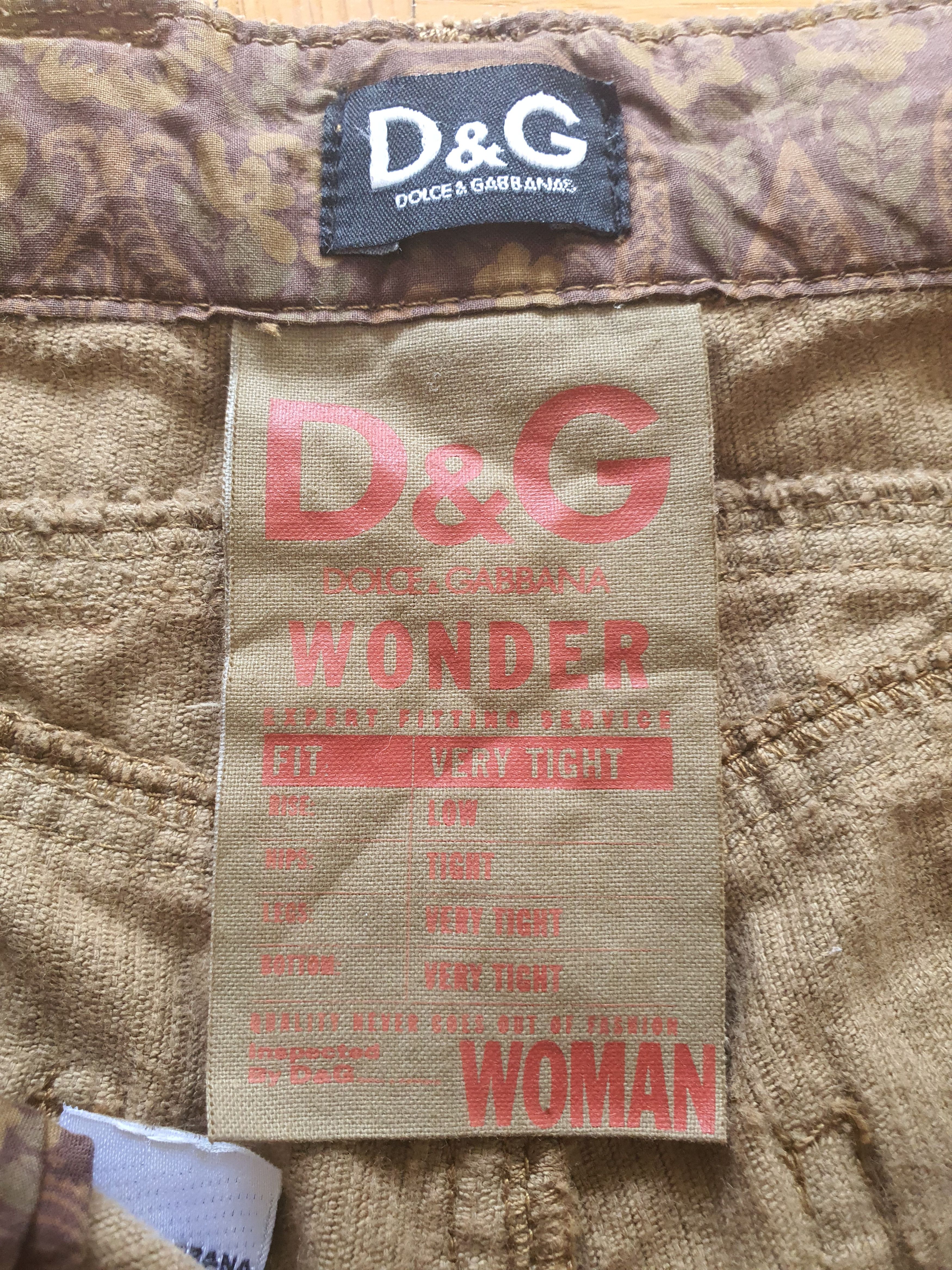 Dolce & Gabbana Corduroy Jeans Pants Trousers - Wonder Woman- Vintage - W27 Size 24" / US 00 / IT 34 - 6 Thumbnail
