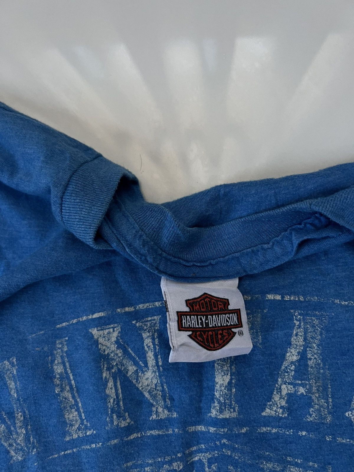 Nike × Vintage 90's HARLEY DAVIDSON TOMBSTONE ARIZONA DISTRESSED RARE TEE Size US L / EU 52-54 / 3 - 6 Thumbnail