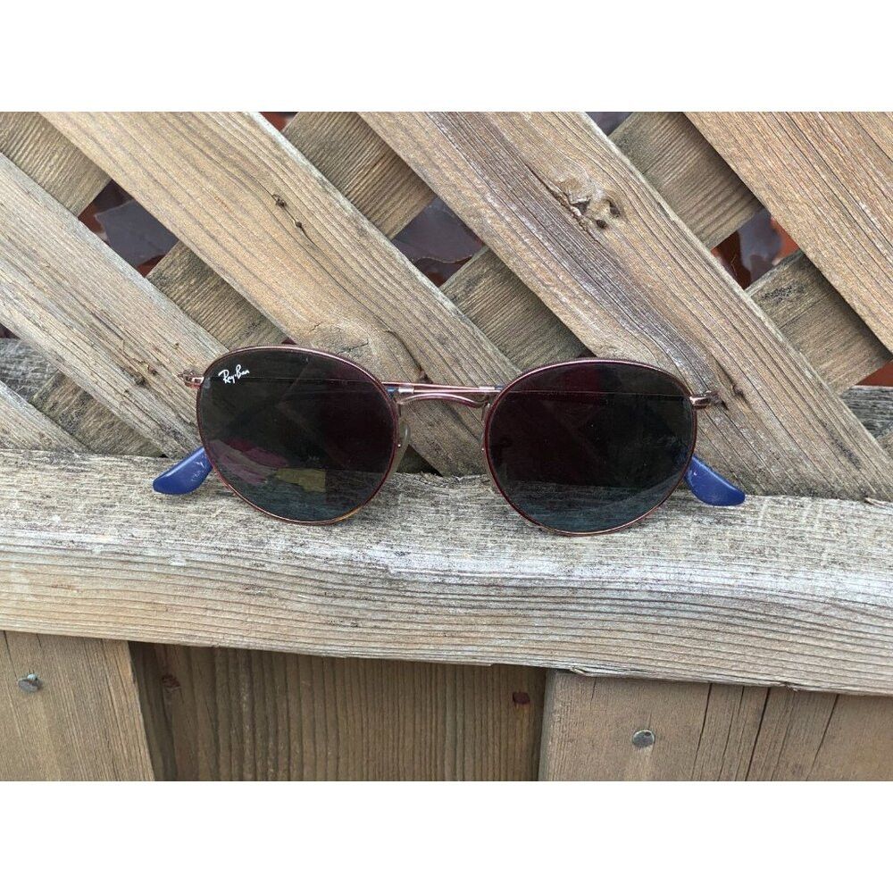 RayBan Vintage 90s Ray-Ban RB3447 Round Metal 9003/96 Sunglasses Size ONE SIZE - 8 Thumbnail