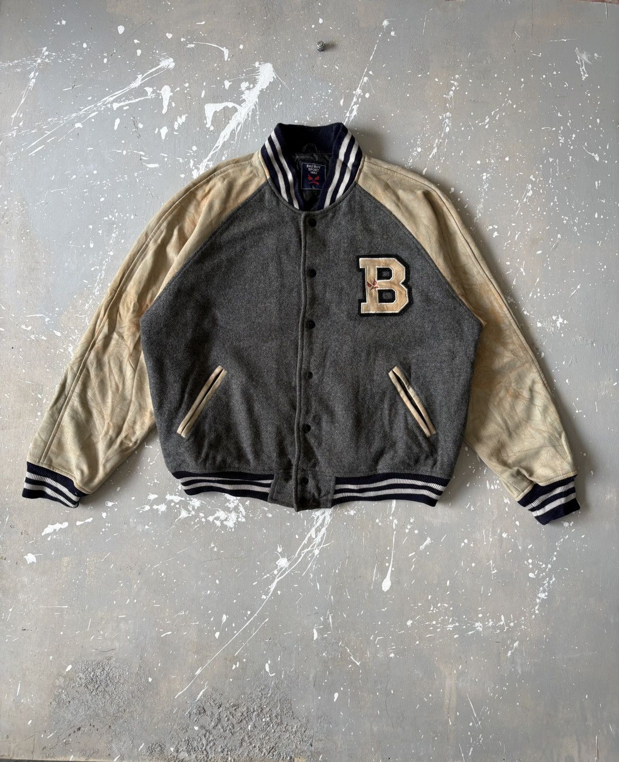 Vintage Vintage Distressed Bad Boy Embroidery Wool Varsity Jacket Size US L / EU 52-54 / 3 - 6 Thumbnail