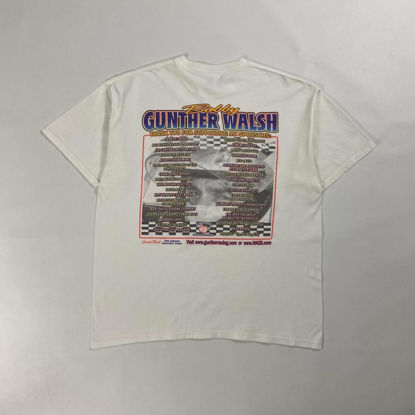 Vintage 90s Bobby Gunther Walsh Racing white T-Shirt Size XL #racing Size US XL / EU 56 / 4 - 2 Thumbnail