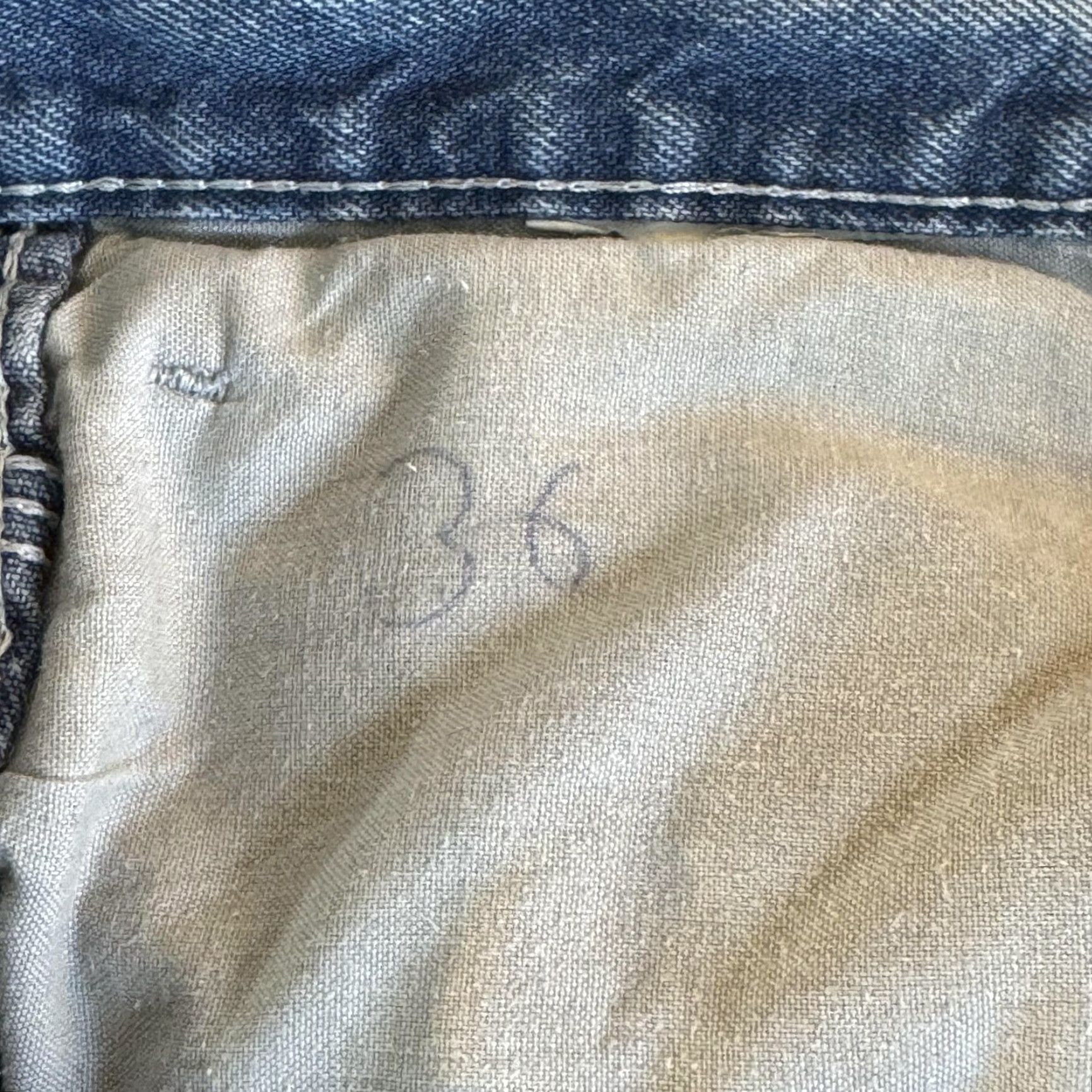 Dickies VINTAGE Dickies Jeans Mens 36x30 Blue Denim Carpenter Workwear Utility Pants 90s Mens Jeans Size US 36 / EU 52 - 4 Thumbnail