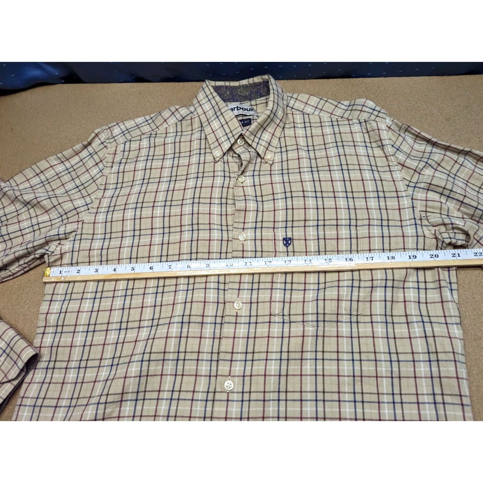 Barbour BARBOUR Button-Up Shirt Mens Classic Tartan Plaid Check Brown Multicolor Cotton Long Sleeve Size US M / EU 48-50 / 2 - 4 Thumbnail