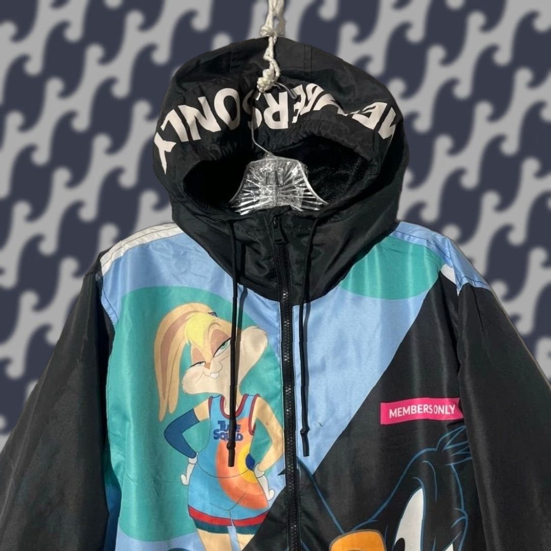 Members Only Members Only Space Jam A New Legacy Windbreaker Jacket Mens M Multicolor Zip Full Zip Hooded Pockets 80s Basketball Style Shirts Mens Size US M / EU 48-50 / 2 - 1 Thumbnail