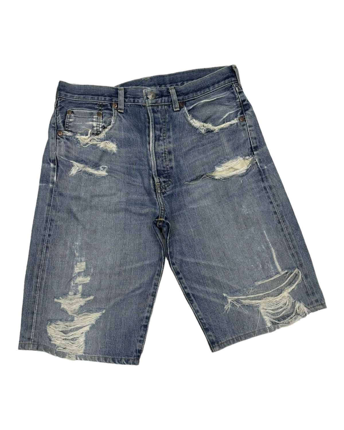Levi's VINTAGE LEVIS 503B Big E Selvedge Denim Short Jeans Size US 32 / EU 48 - 2 Thumbnail